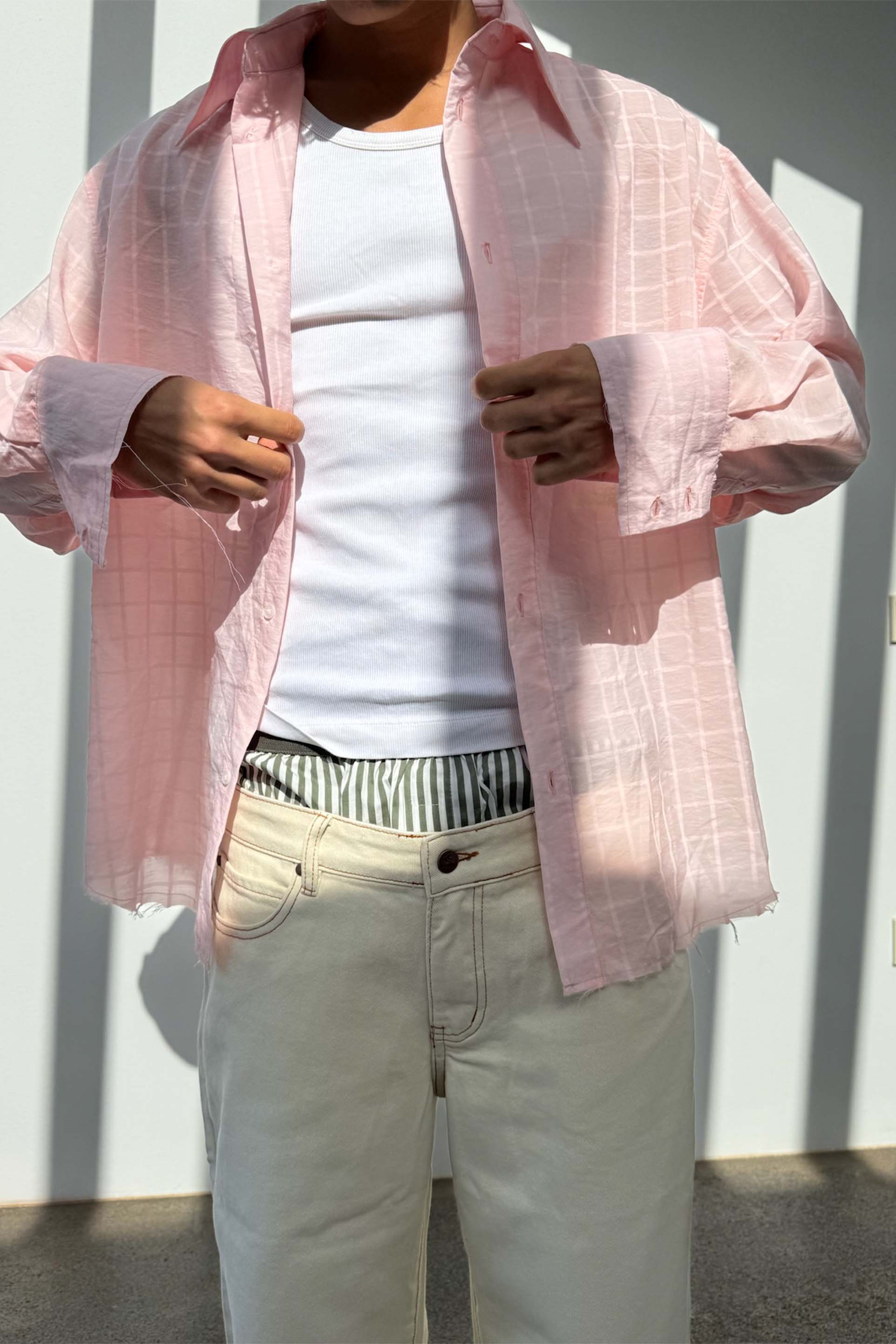 70s Summer Salmon Shirt - Image 6