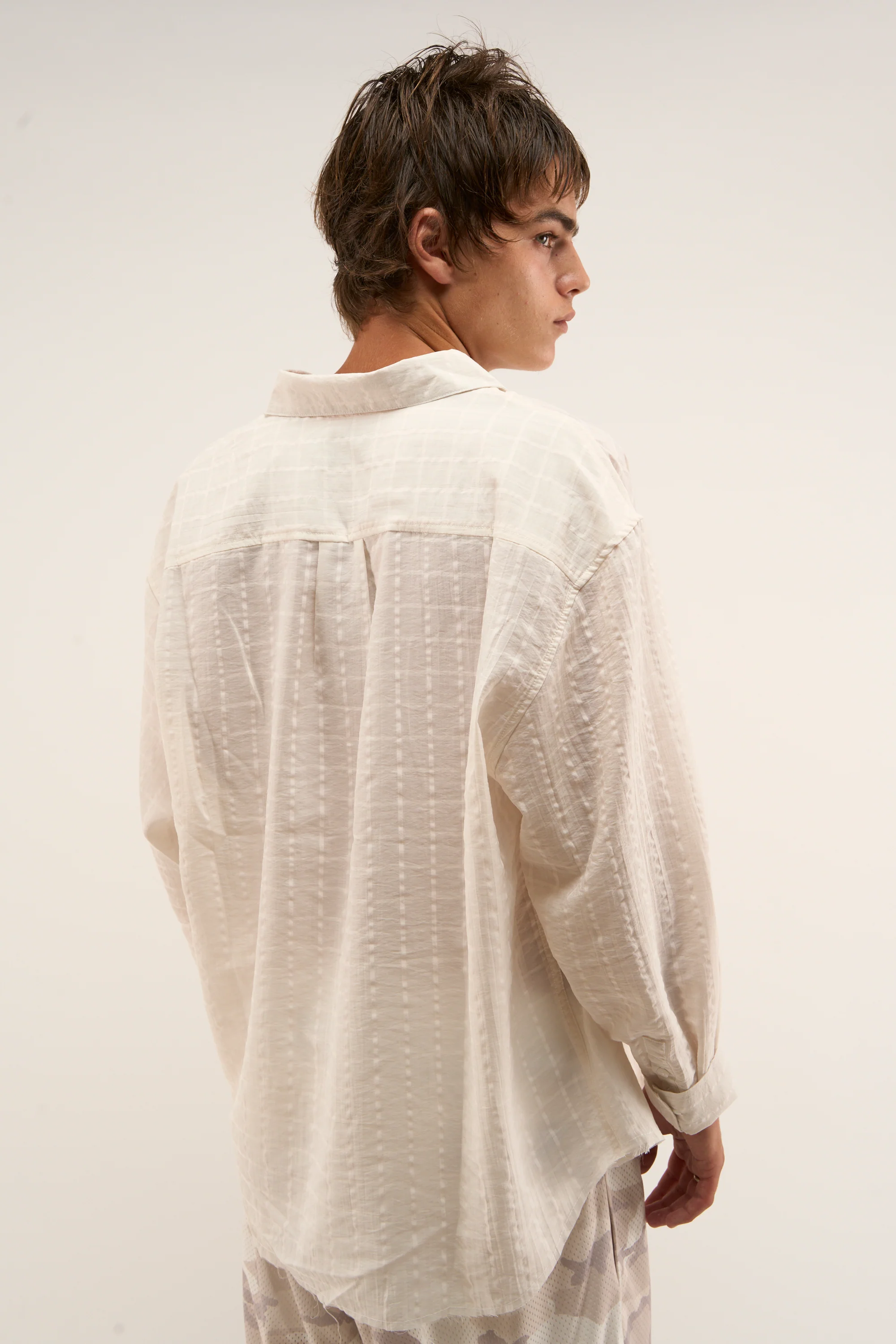 70s Summer Ecru Shirt - Image 4