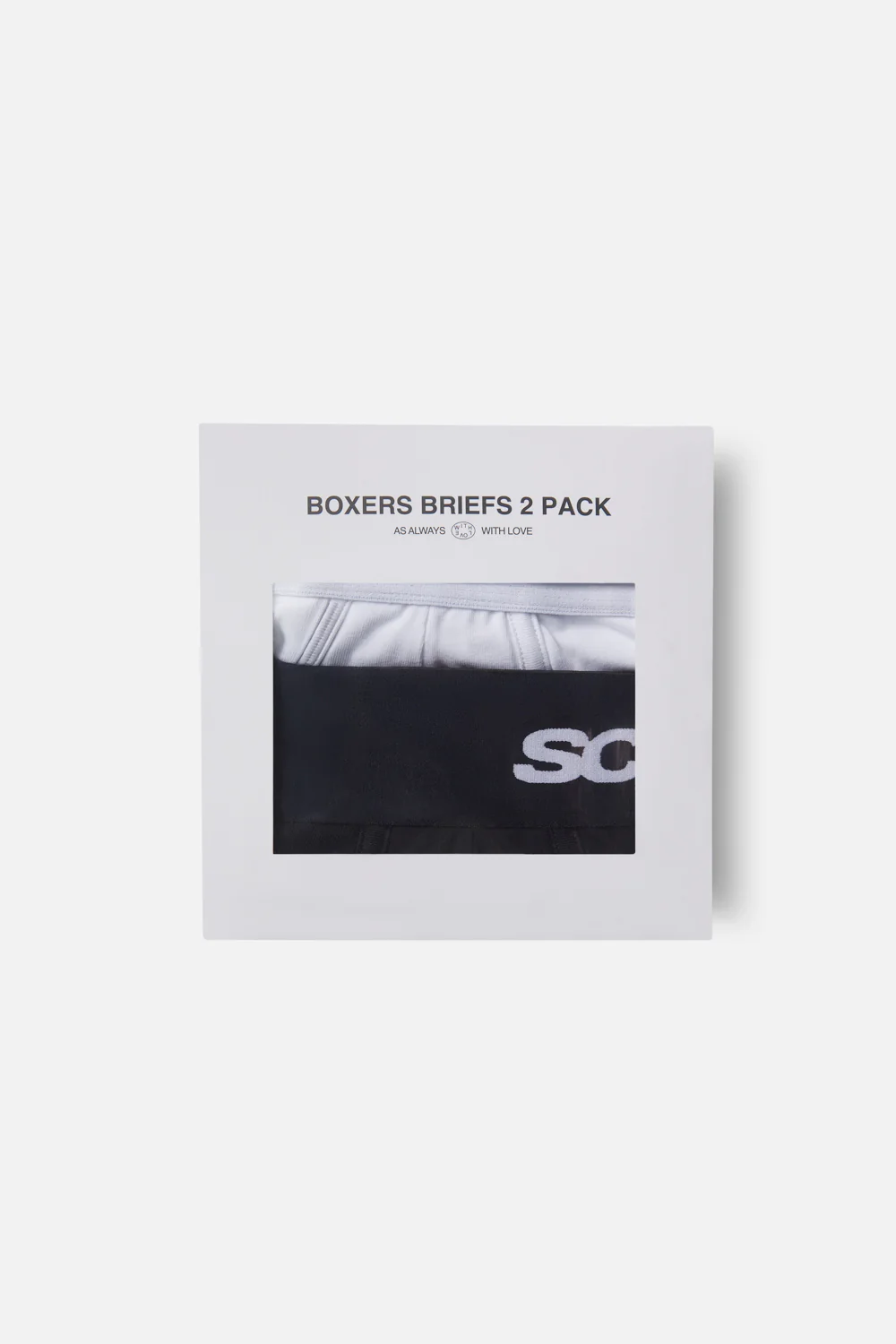 Basic Brief Black & White Boxers - Image 2