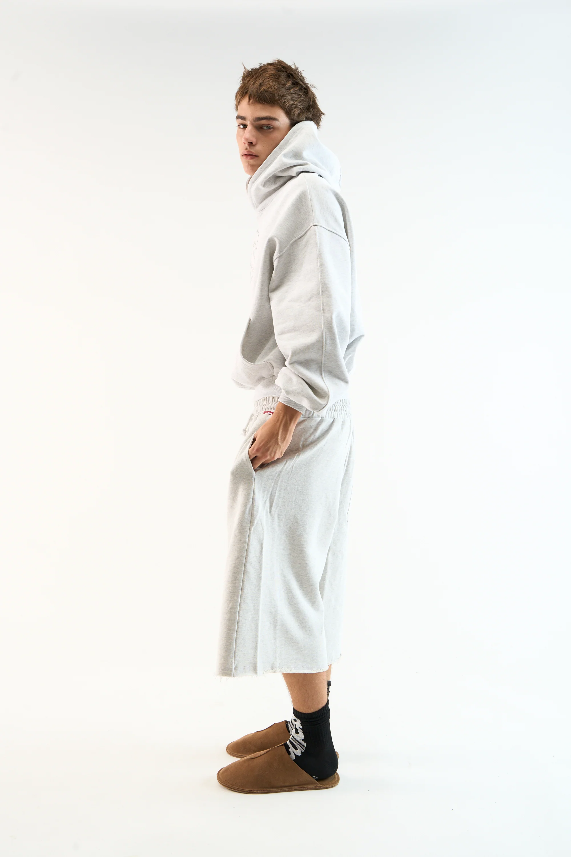 Bob Grey Melange Hoodie - Image 3