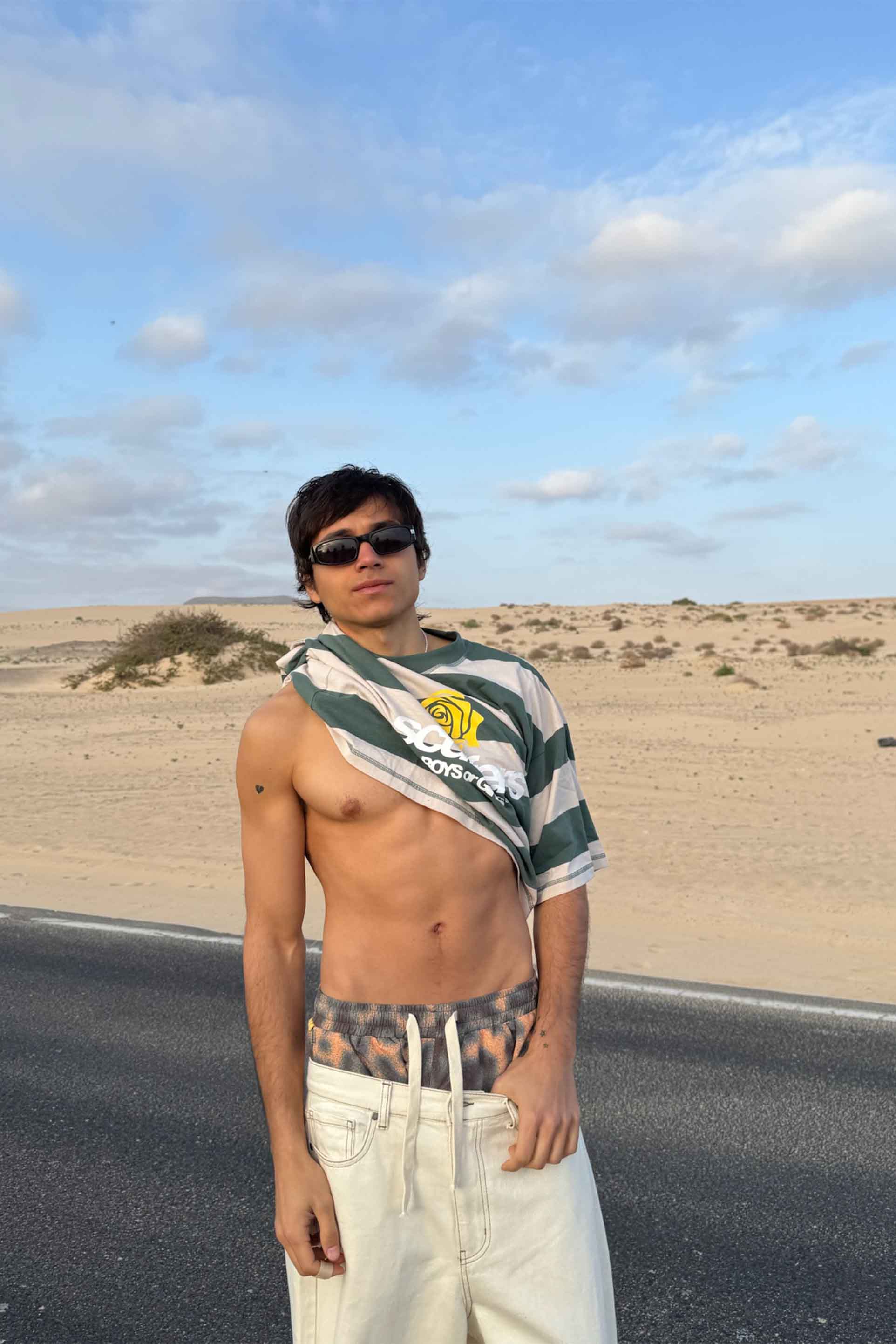 Boy Green Striped T-Shirt - Image 6