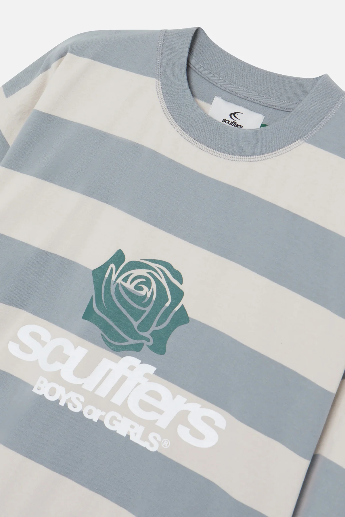Boy Grey Striped T-Shirt - Image 6