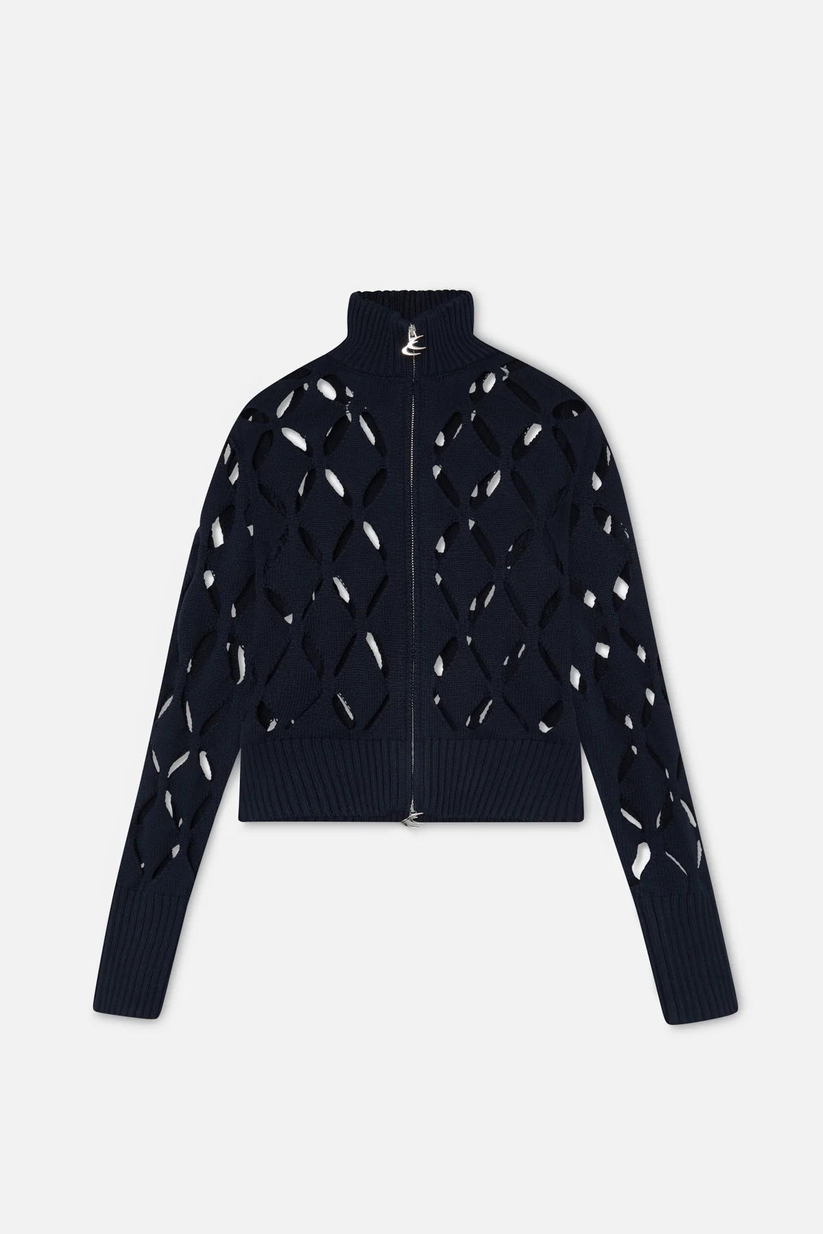 Cambodia Holes Navy Zipper Knit - Image 8
