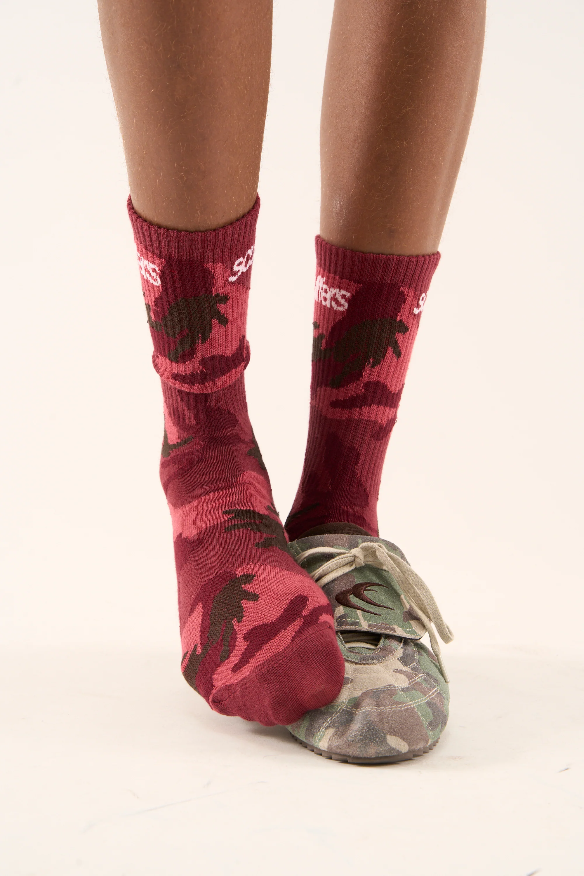 Camo Burgundy Socks - Image 3