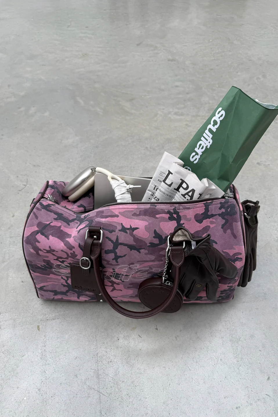 Camo Wine Duffle Bag - Image 5