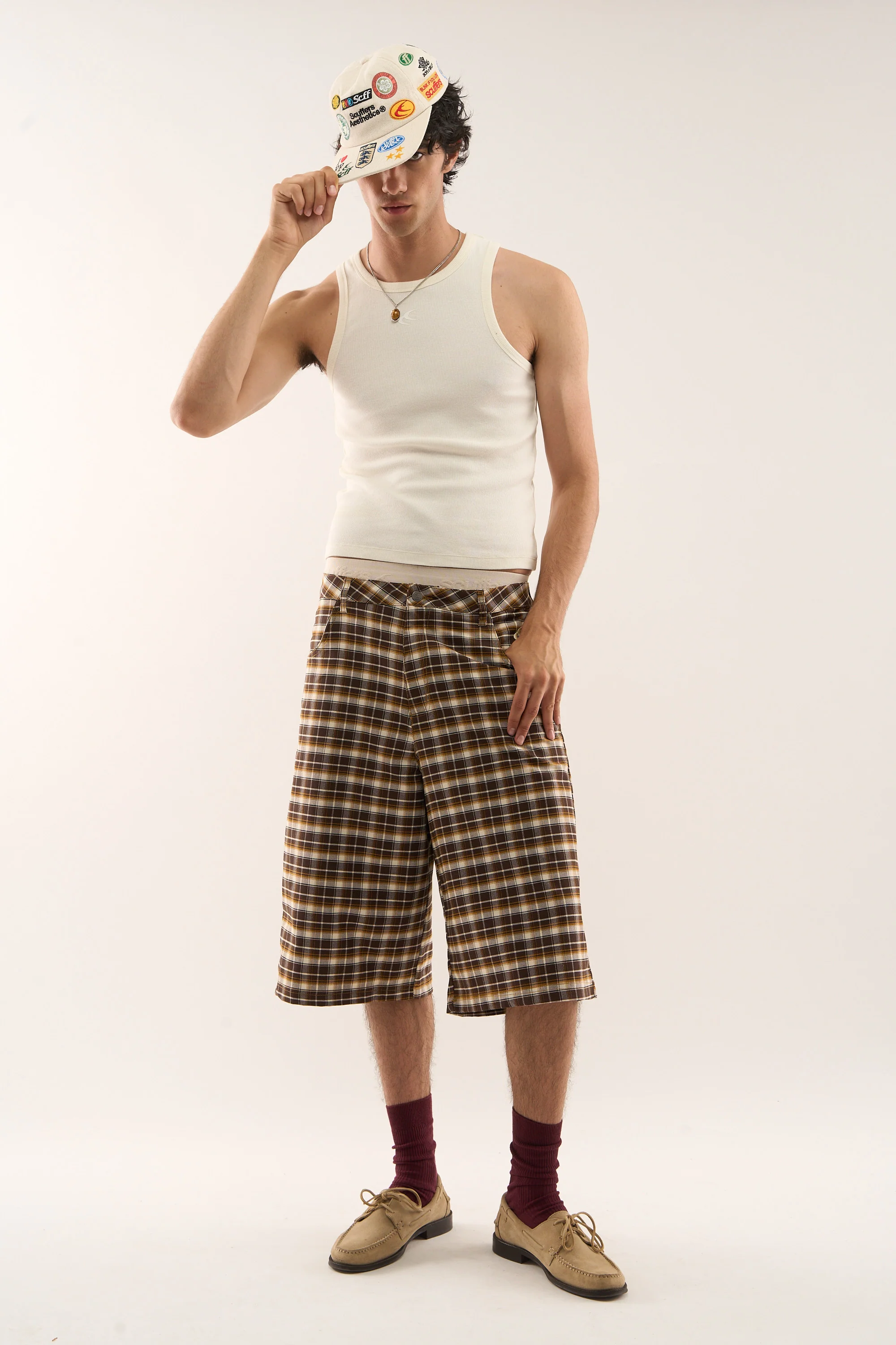 Checkered Brown Jorts - Image 2