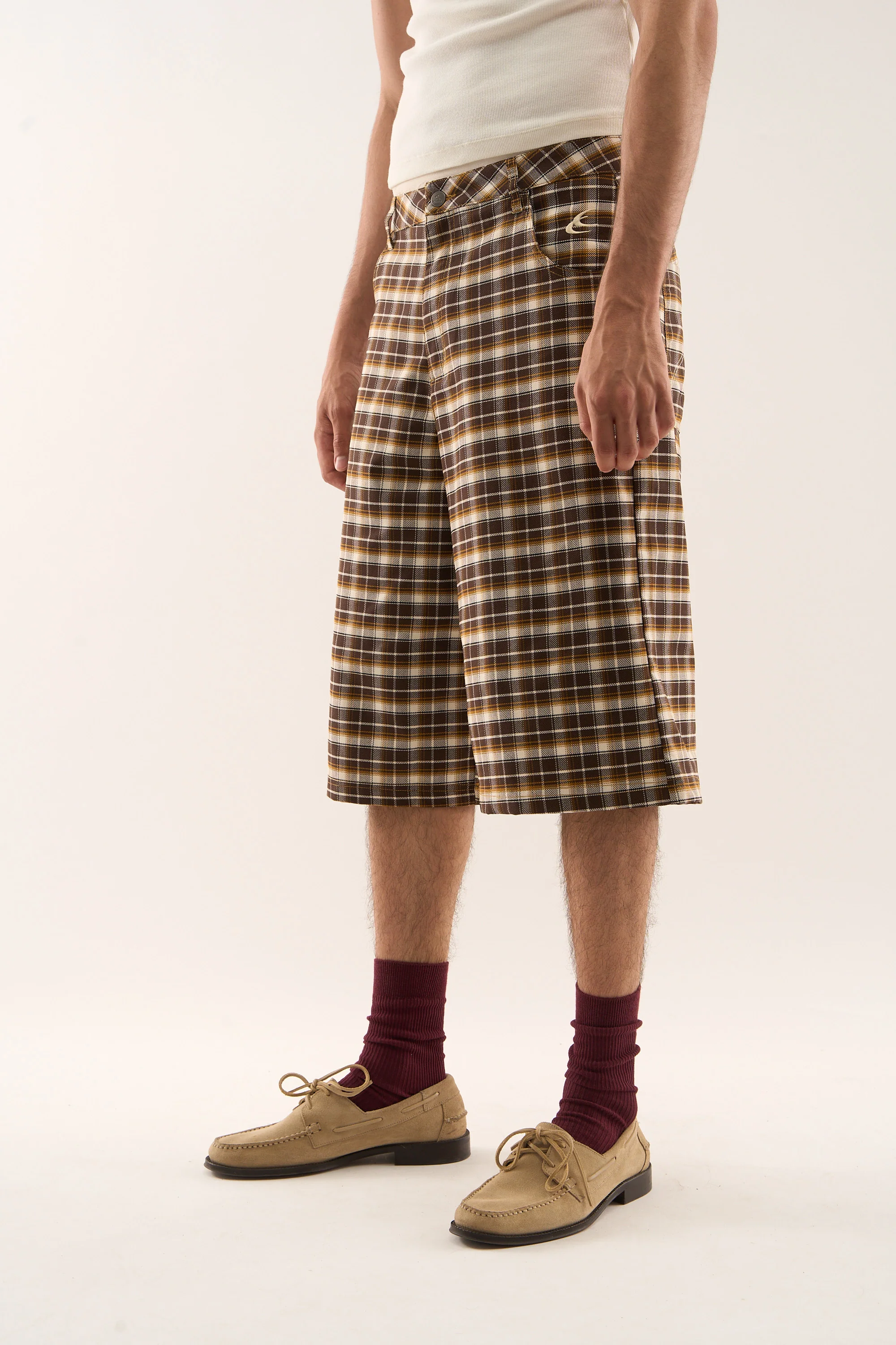 Checkered Brown Jorts - Image 3