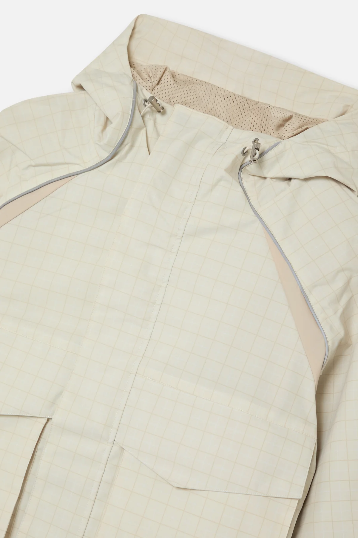 Checkered Ecru Essential Windbreaker - Image 8