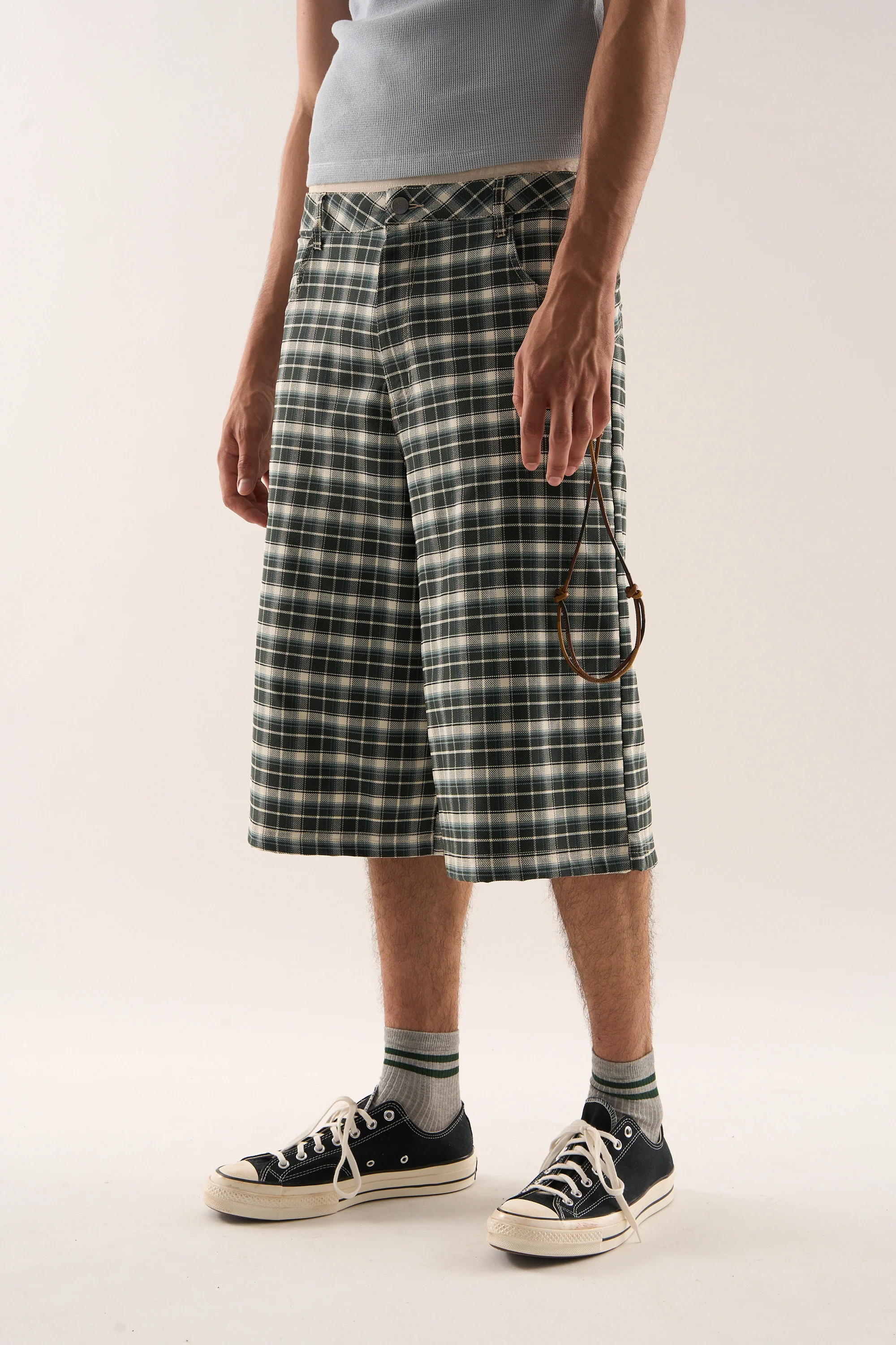 Checkered Green Jorts - Image 3