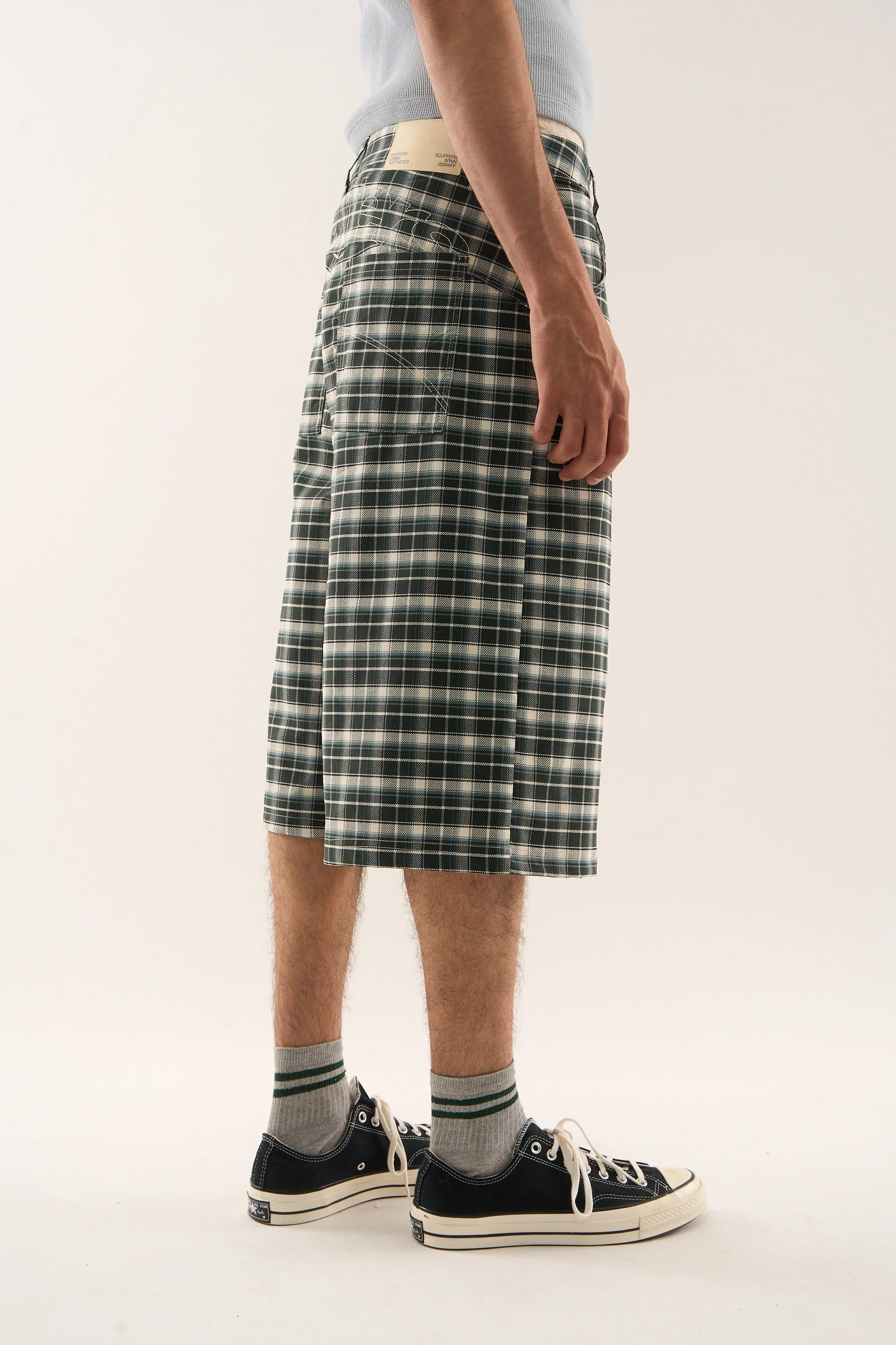 Checkered Green Jorts - Image 4