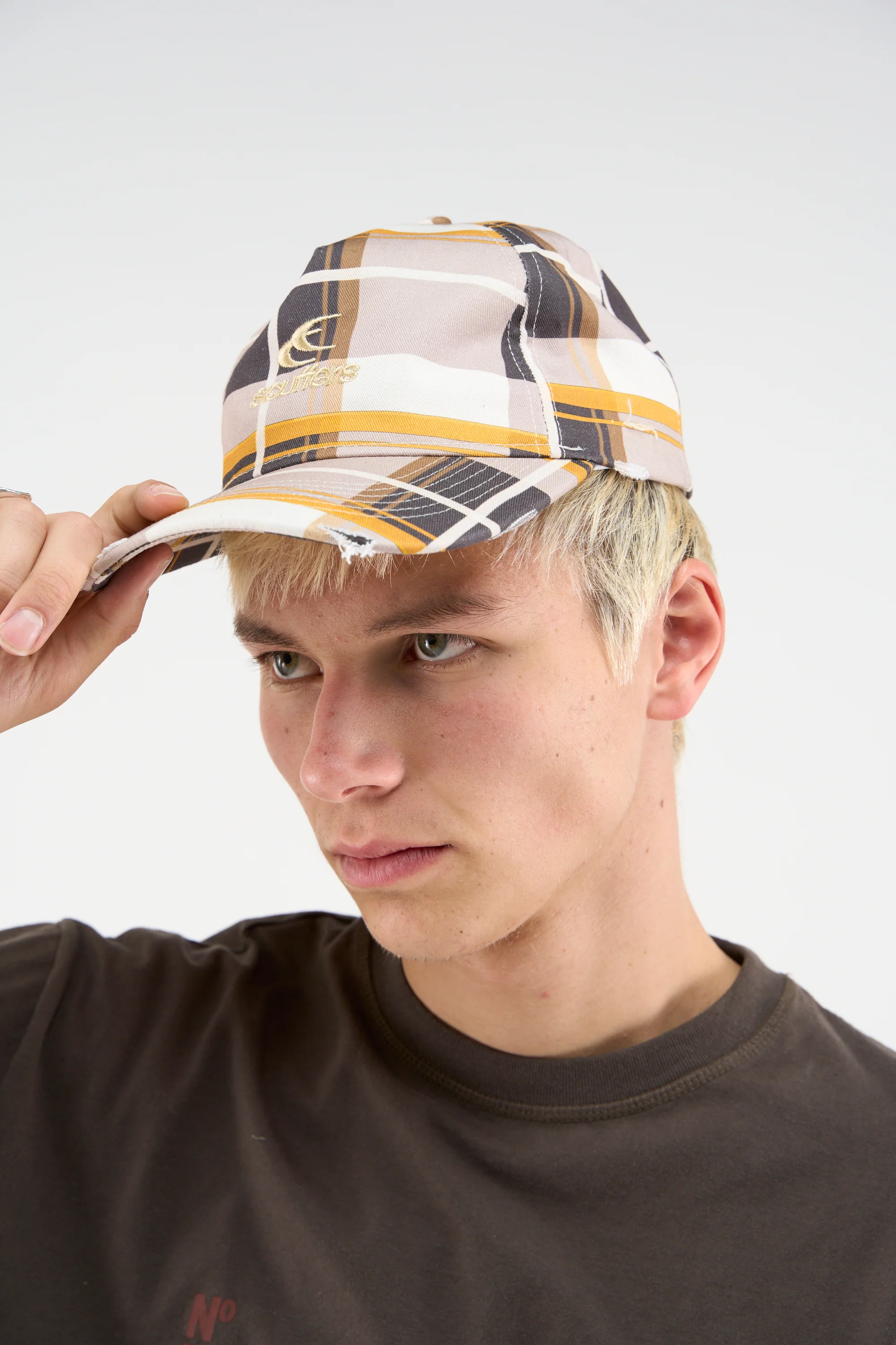 Checks Brown Cap - Image 4