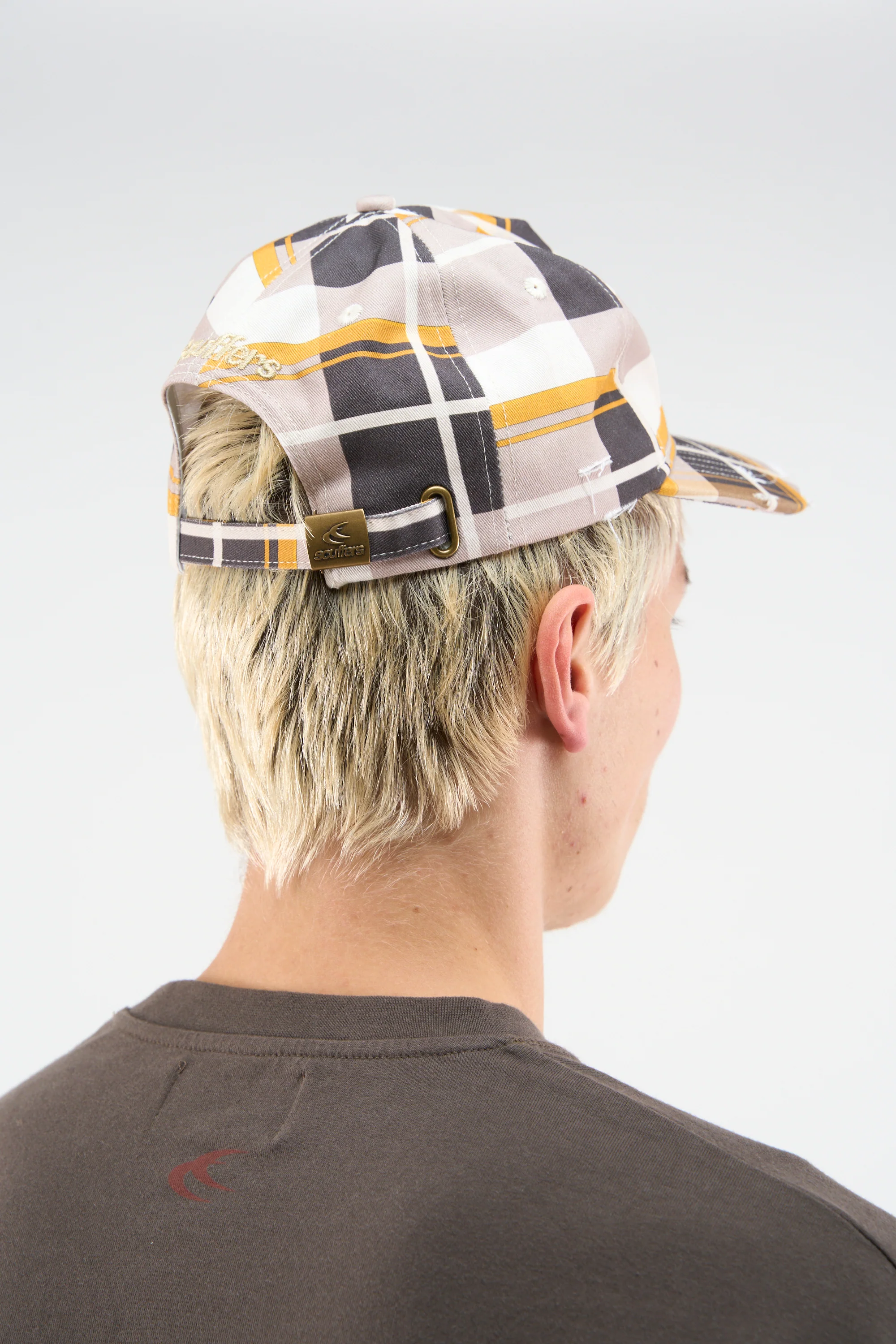 Checks Brown Cap - Image 6
