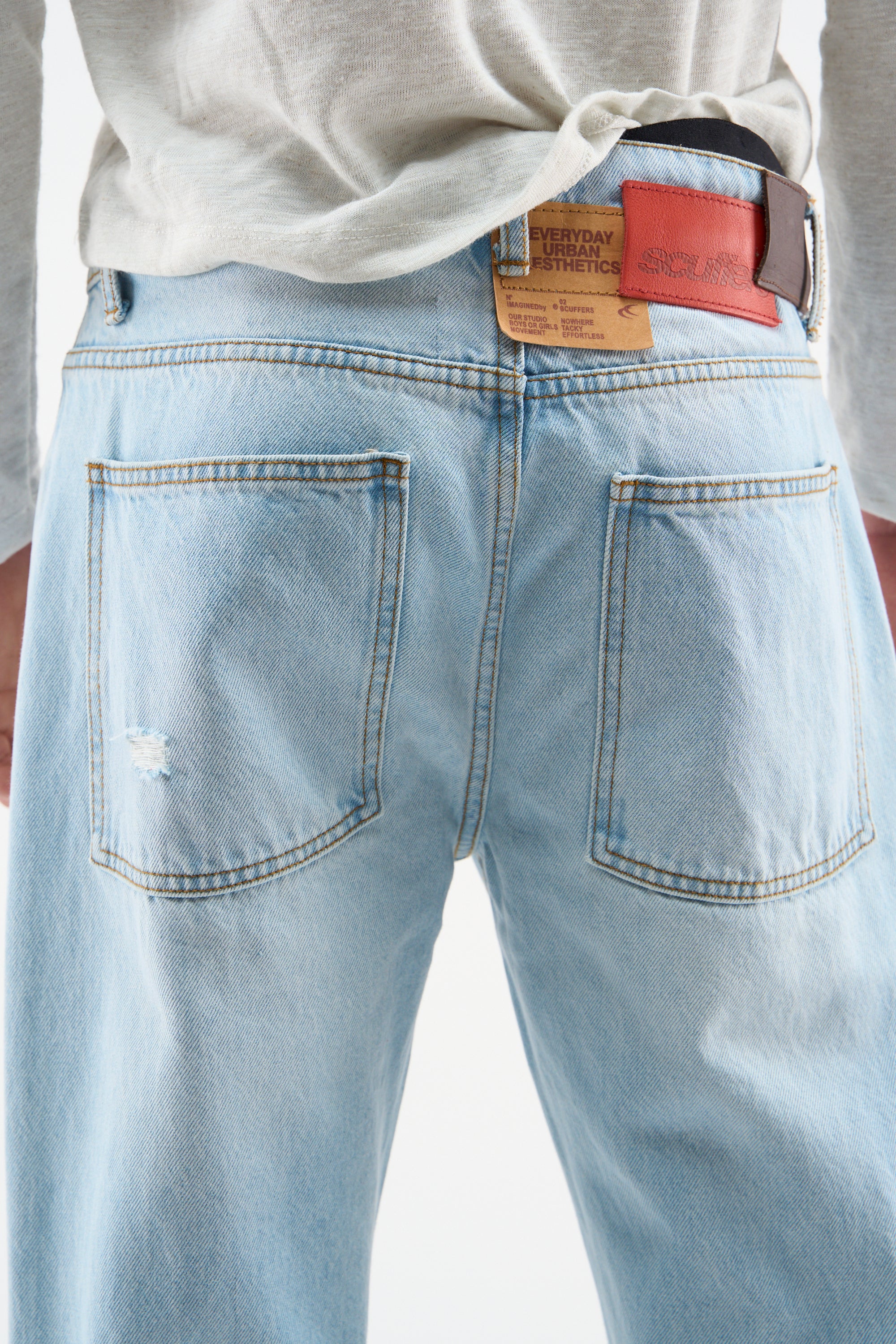 Classic Light Blue Straight Pants - Image 5