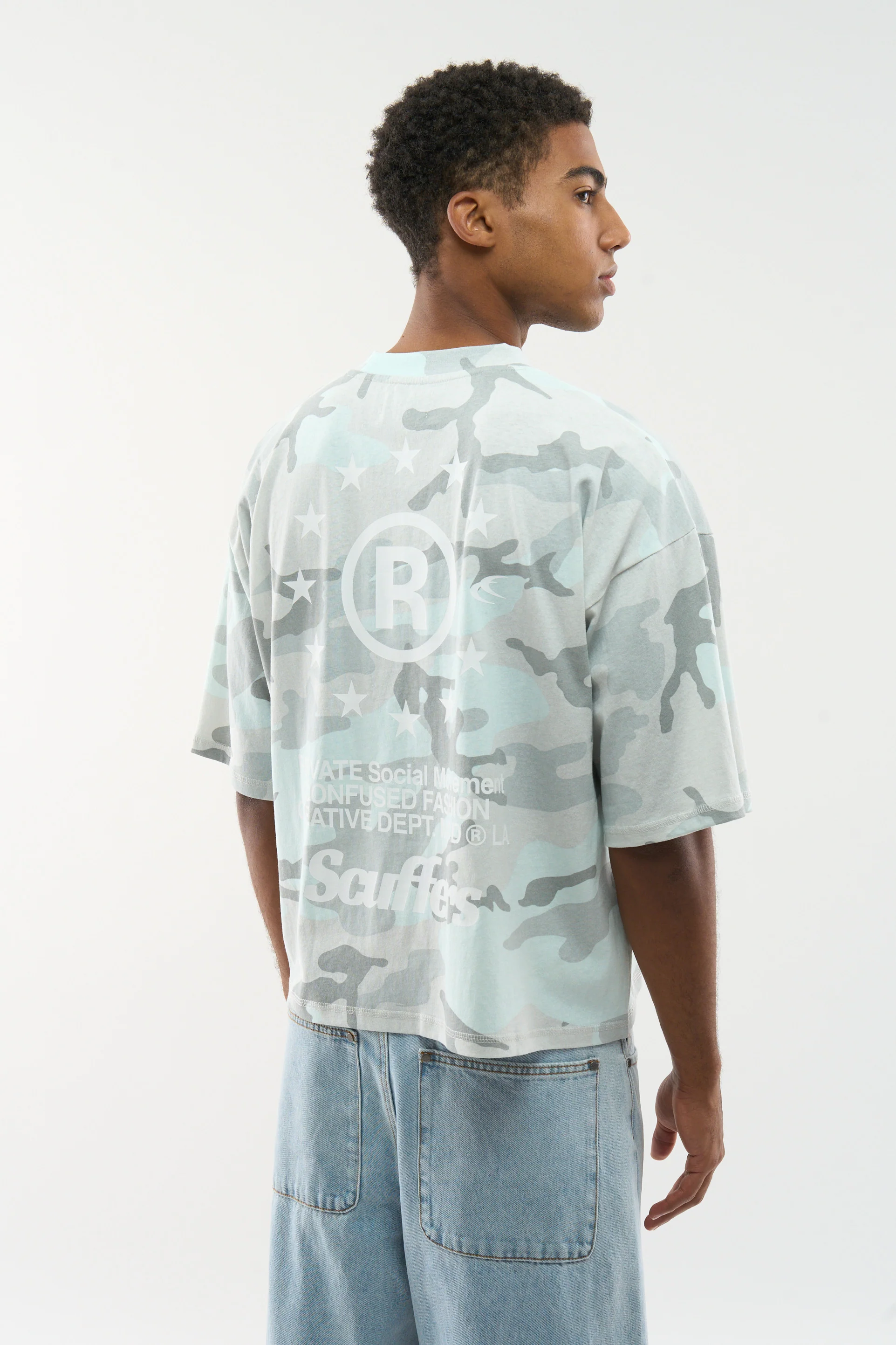 Confused Light Grey Camo T-Shirt - Image 4