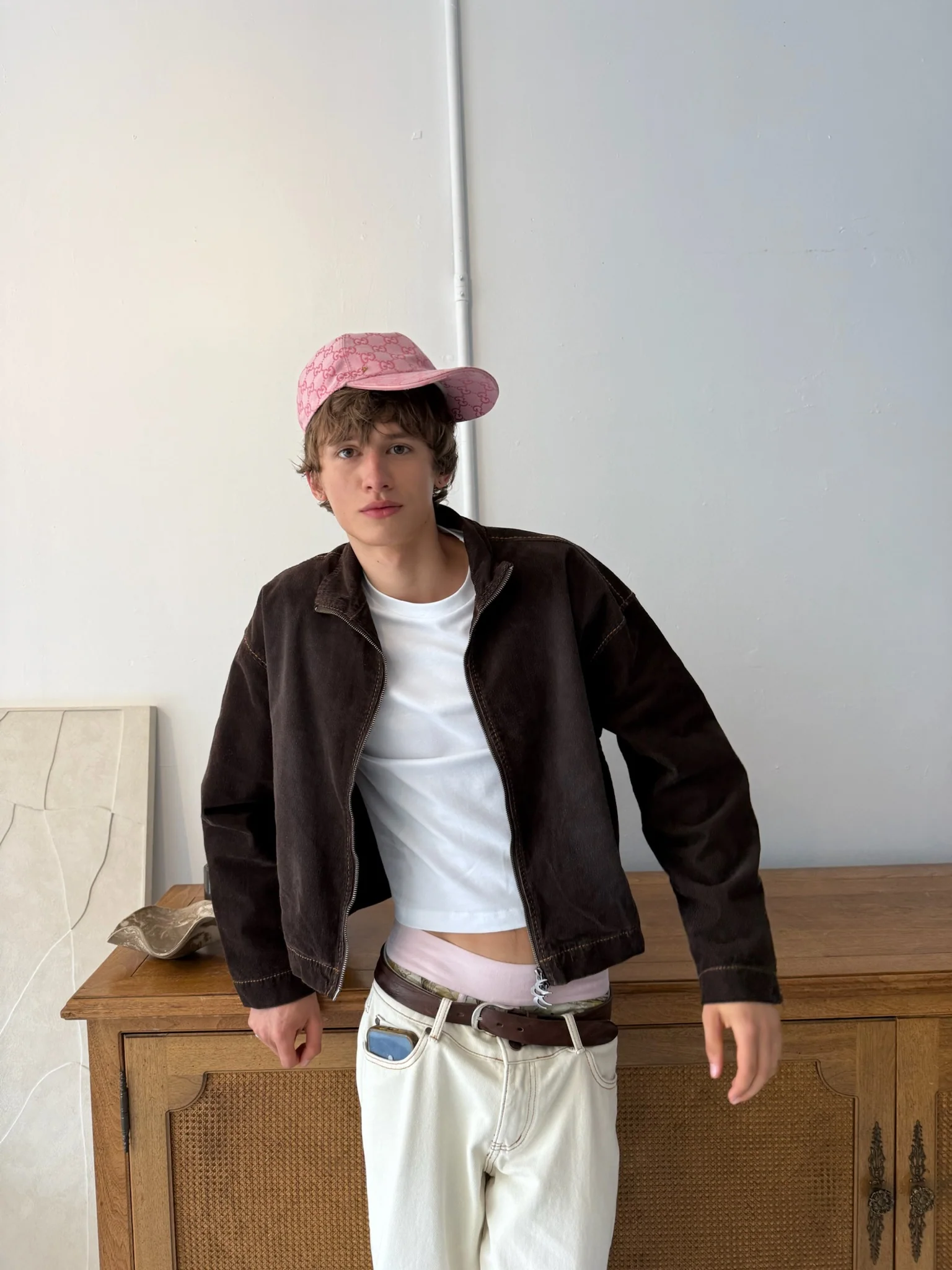 Corduroy Flared Brown Jacket - Image 6
