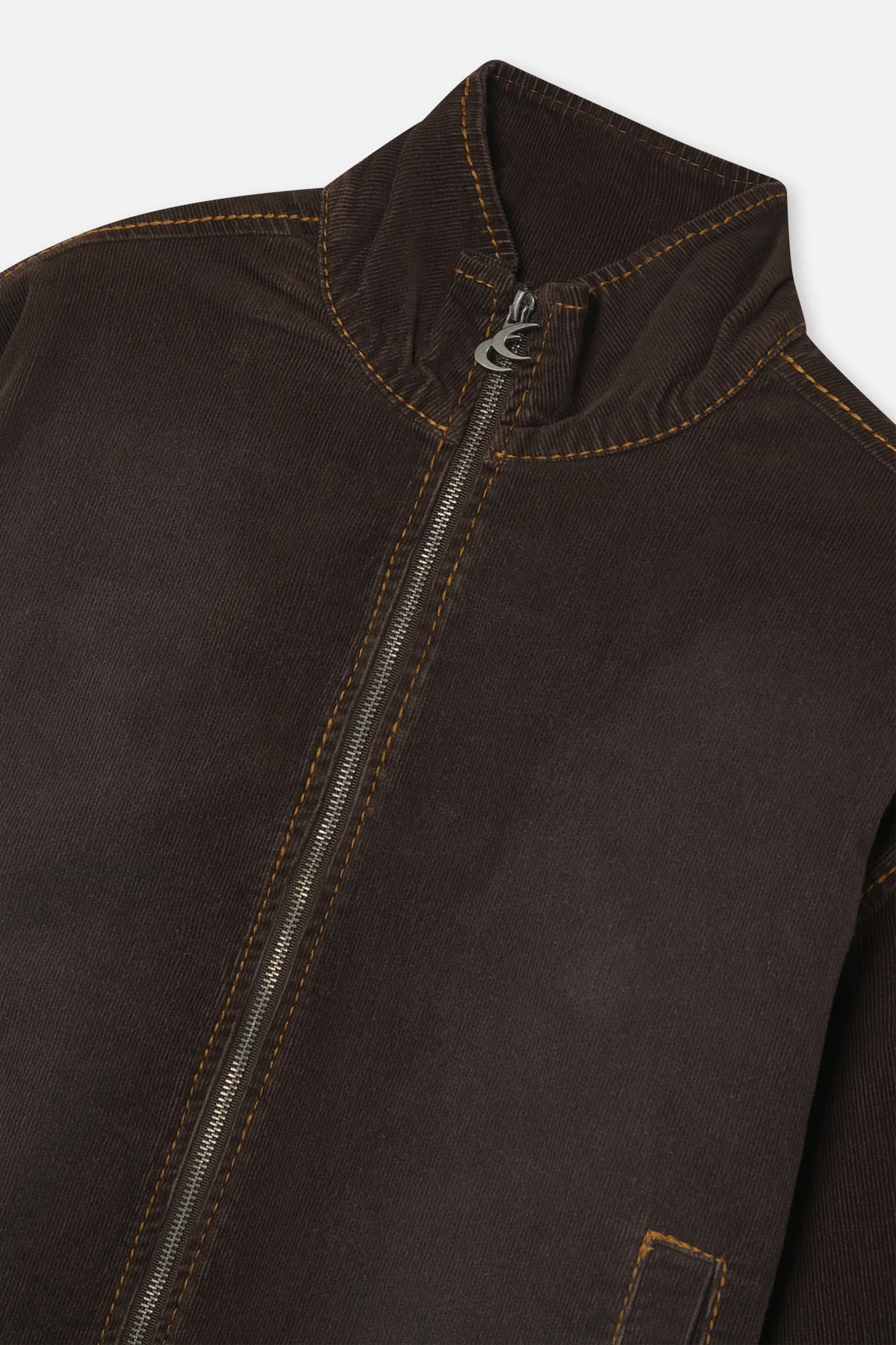 Corduroy Flared Brown Jacket - Image 9