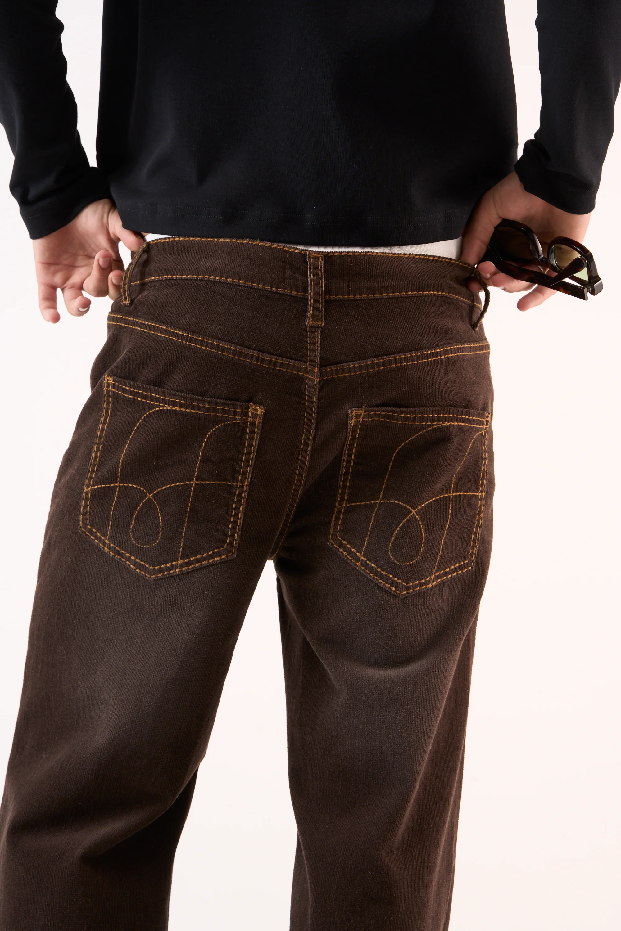 Corduroy Flared Brown Pants - Image 8