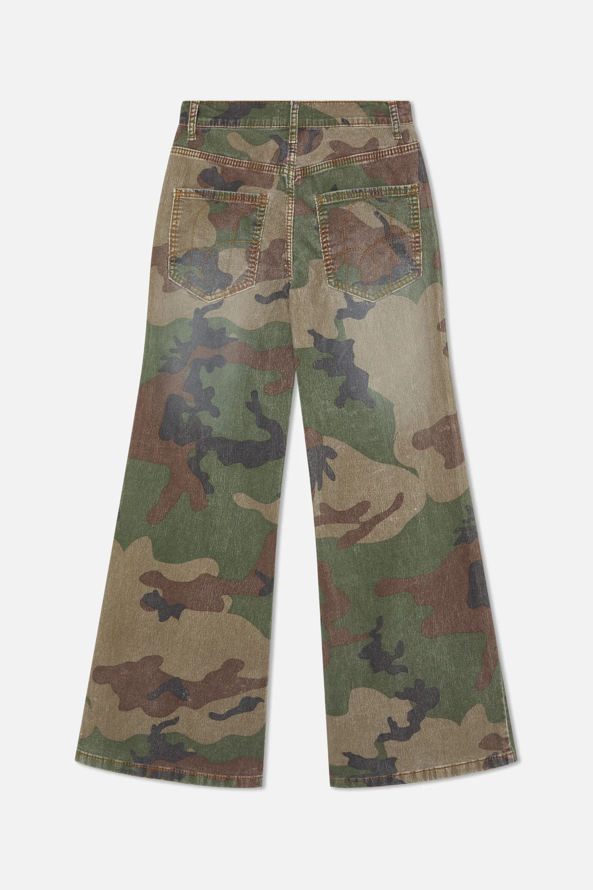 Corduroy Flared Camo Pants - Image 3