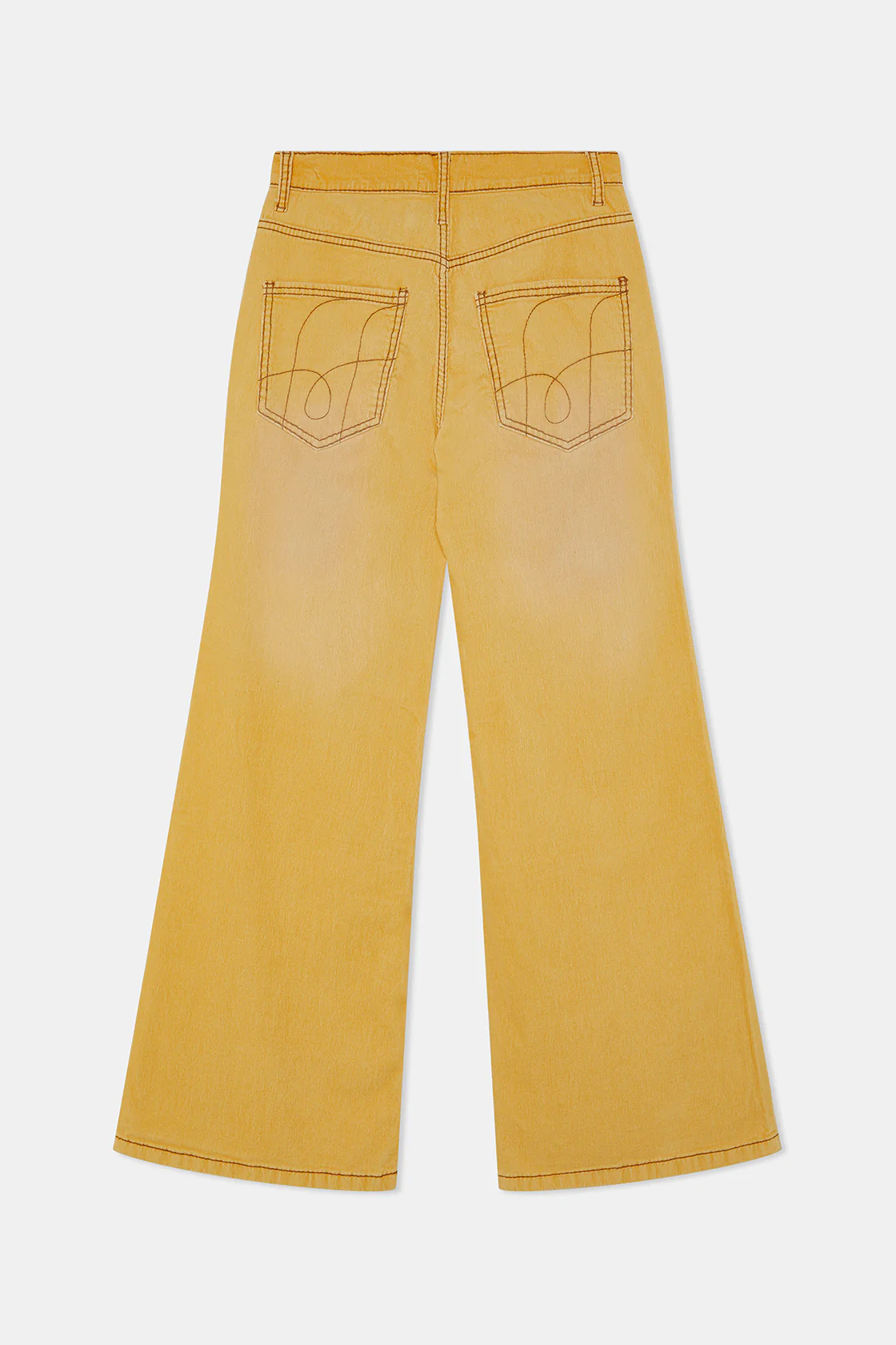 Corduroy Flared Yellow Pants - Image 4
