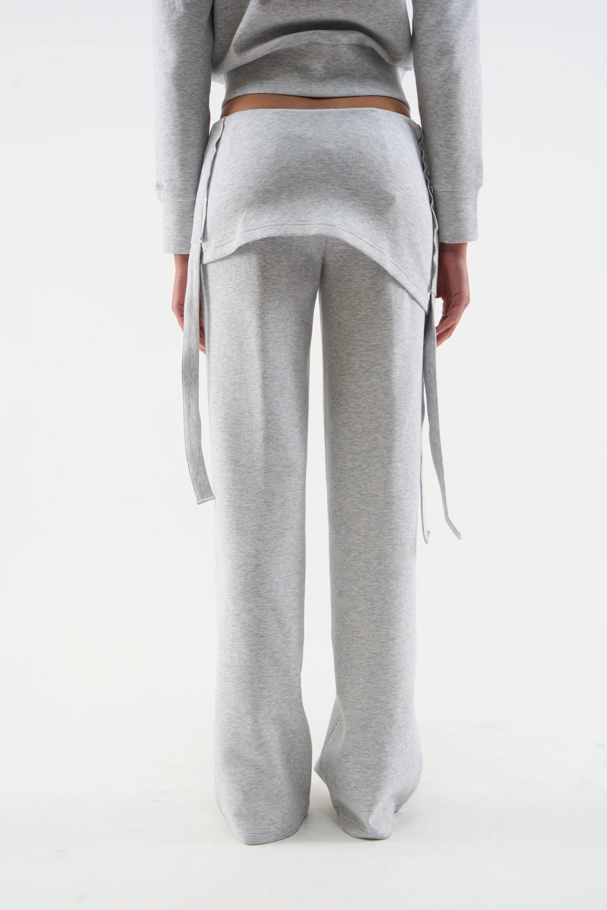 Cozy Grey Melange Pants - Image 3