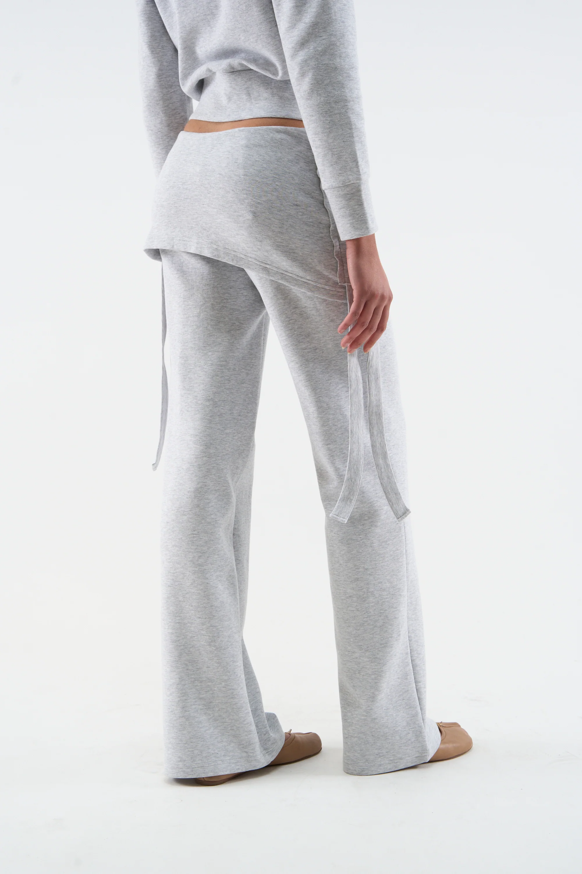 Cozy Grey Melange Pants - Image 4