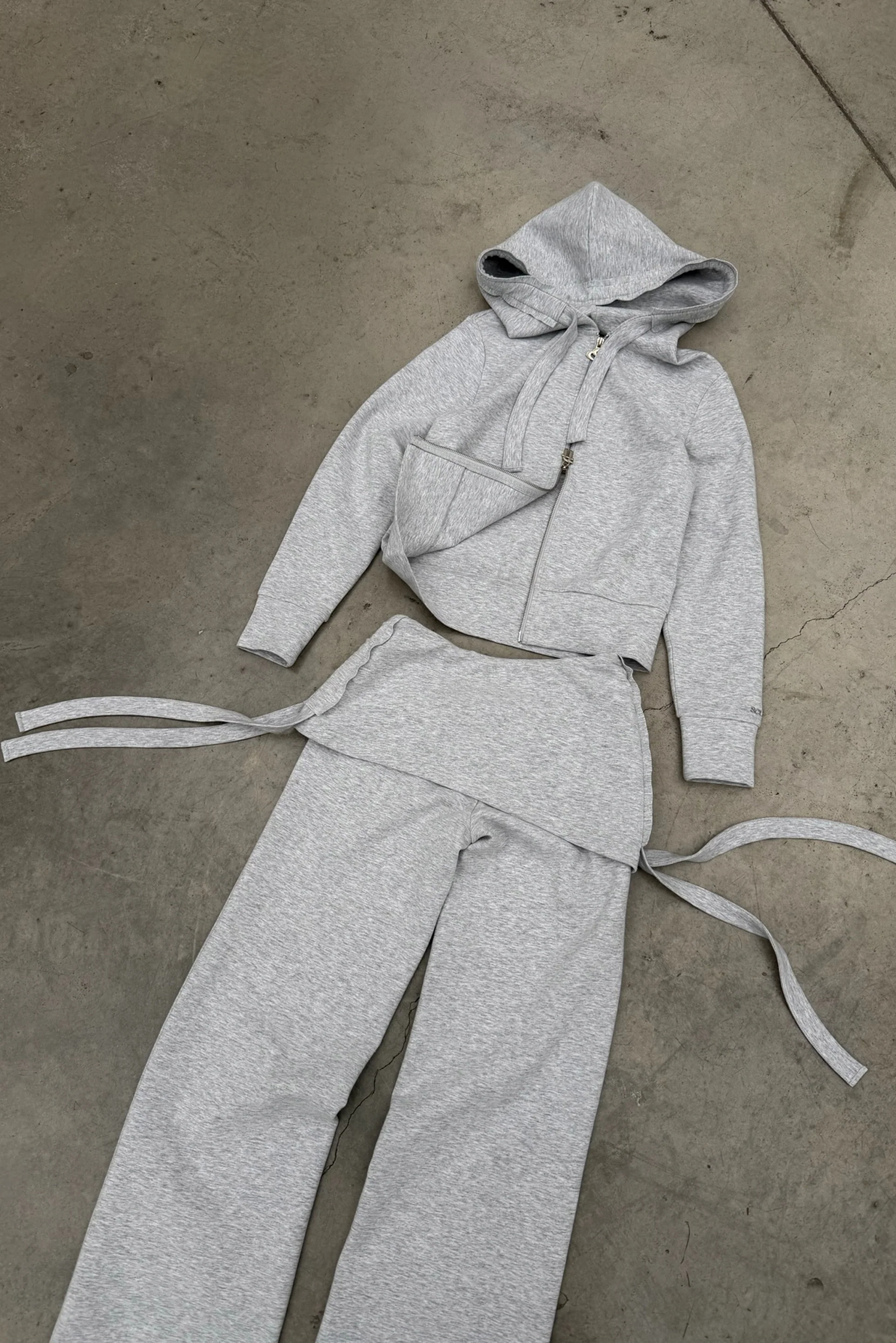 Cozy Grey Melange Pants - Image 8