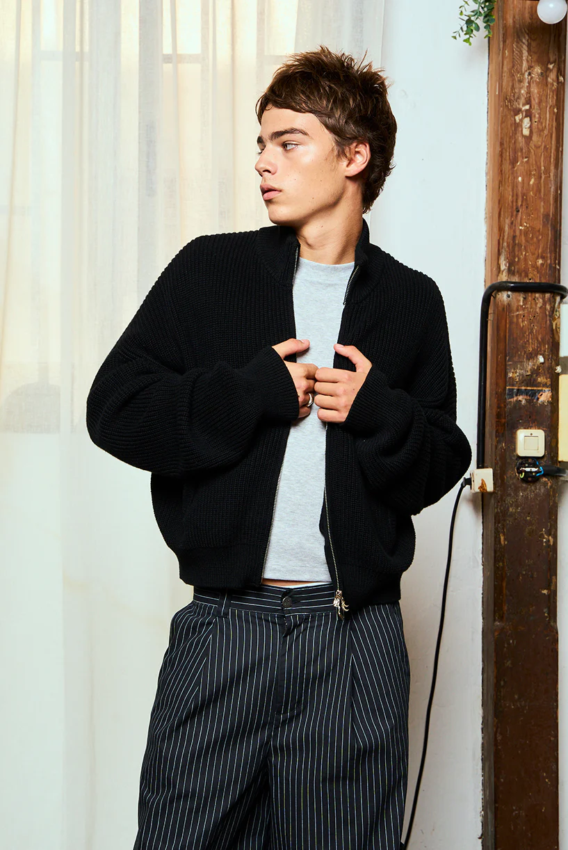 Delore Black Knit Zipper - Image 5