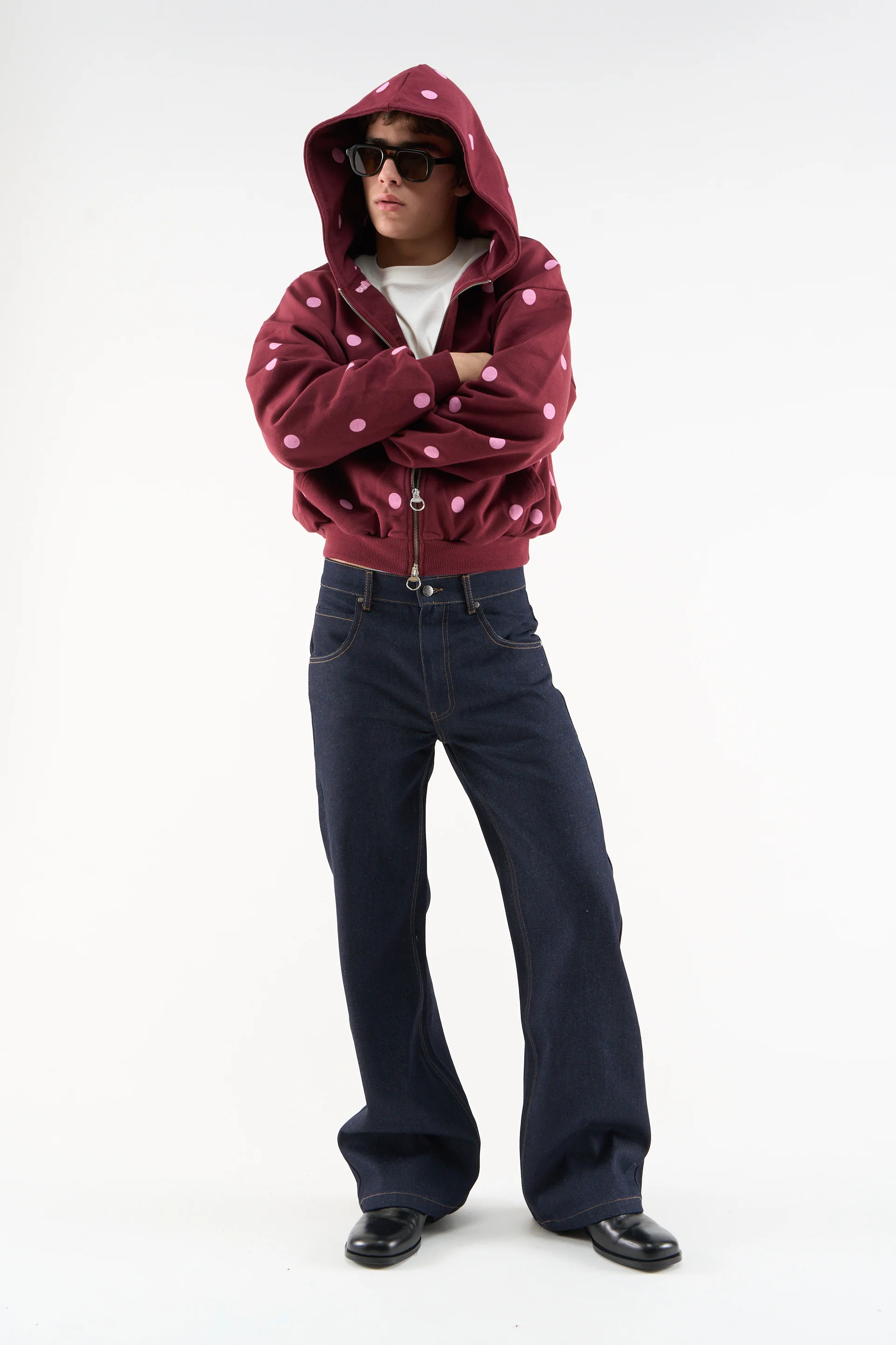 Dots Burgundy Zipper - Image 2