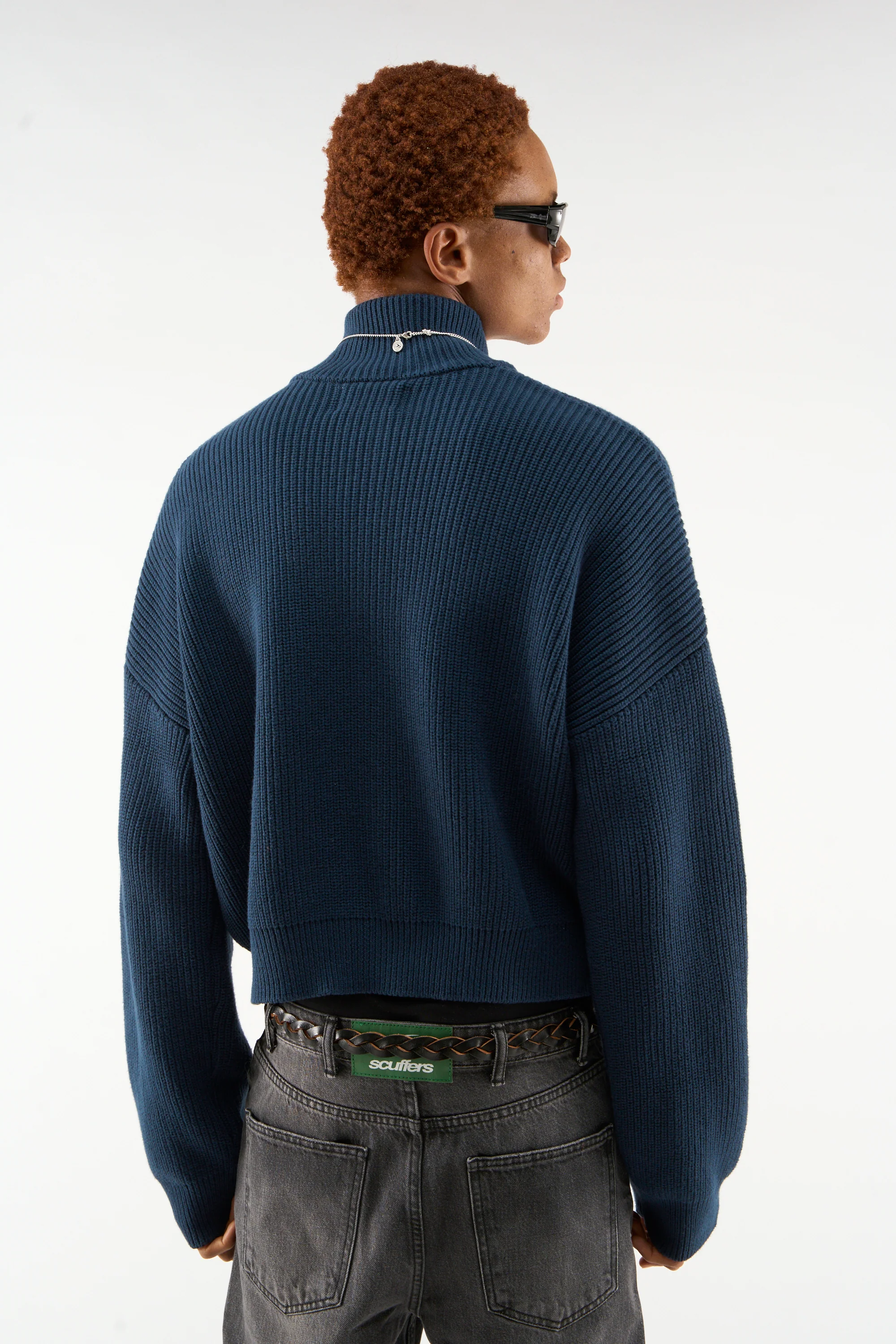 Ea Navy Blue Knit Zipper - Image 3