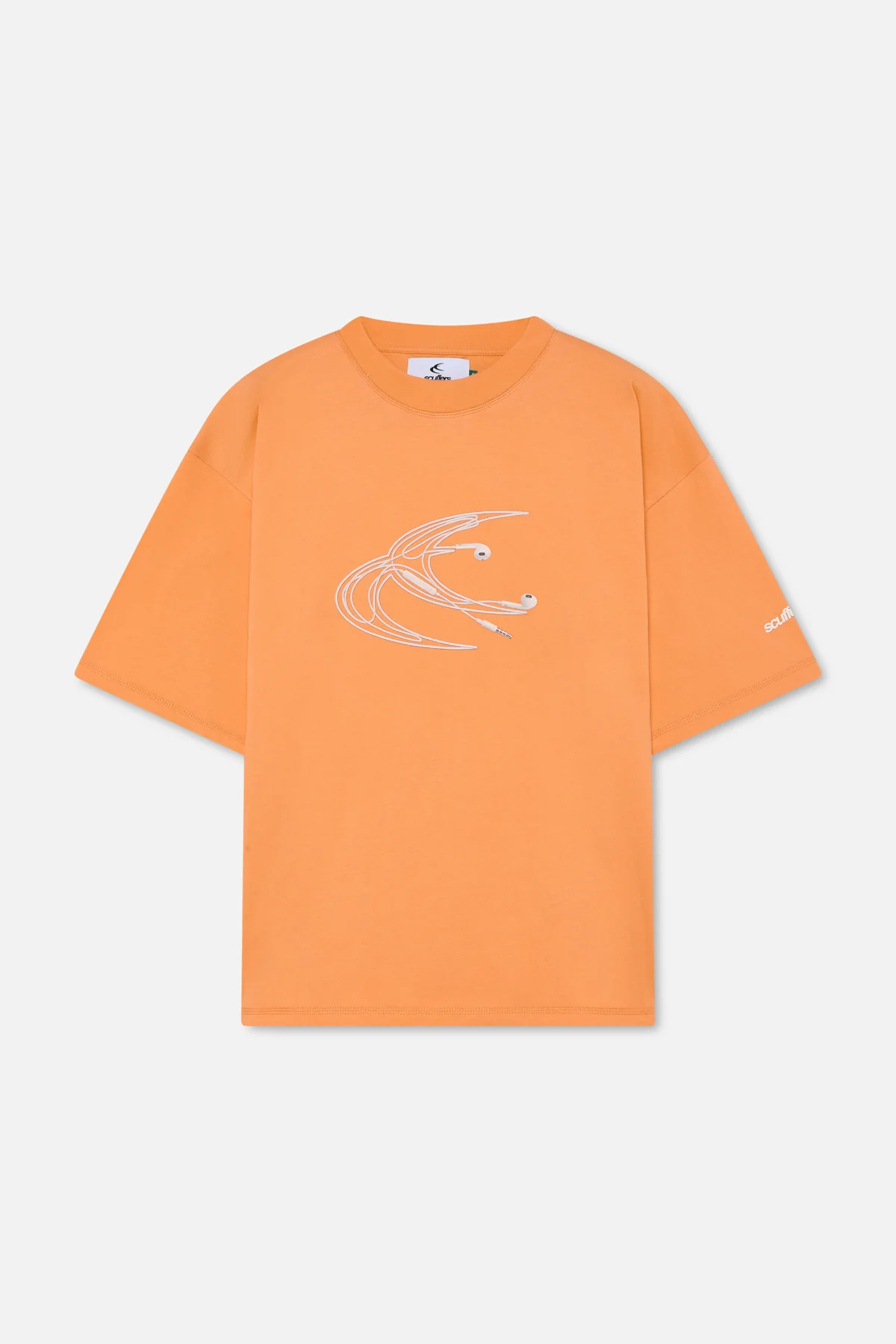 Earphones Orange T-Shirt - Image 5
