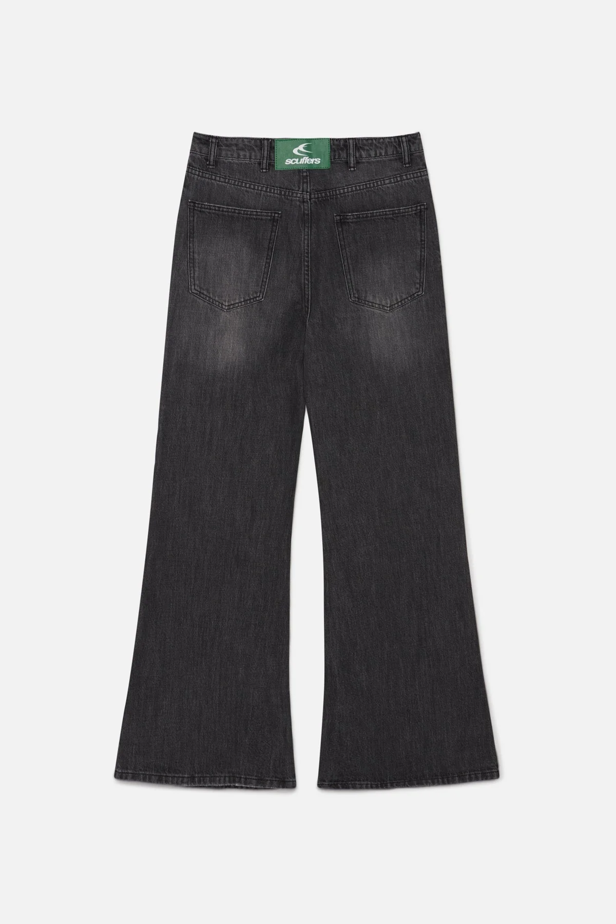 Flared Dark Grey Jeans - Image 2