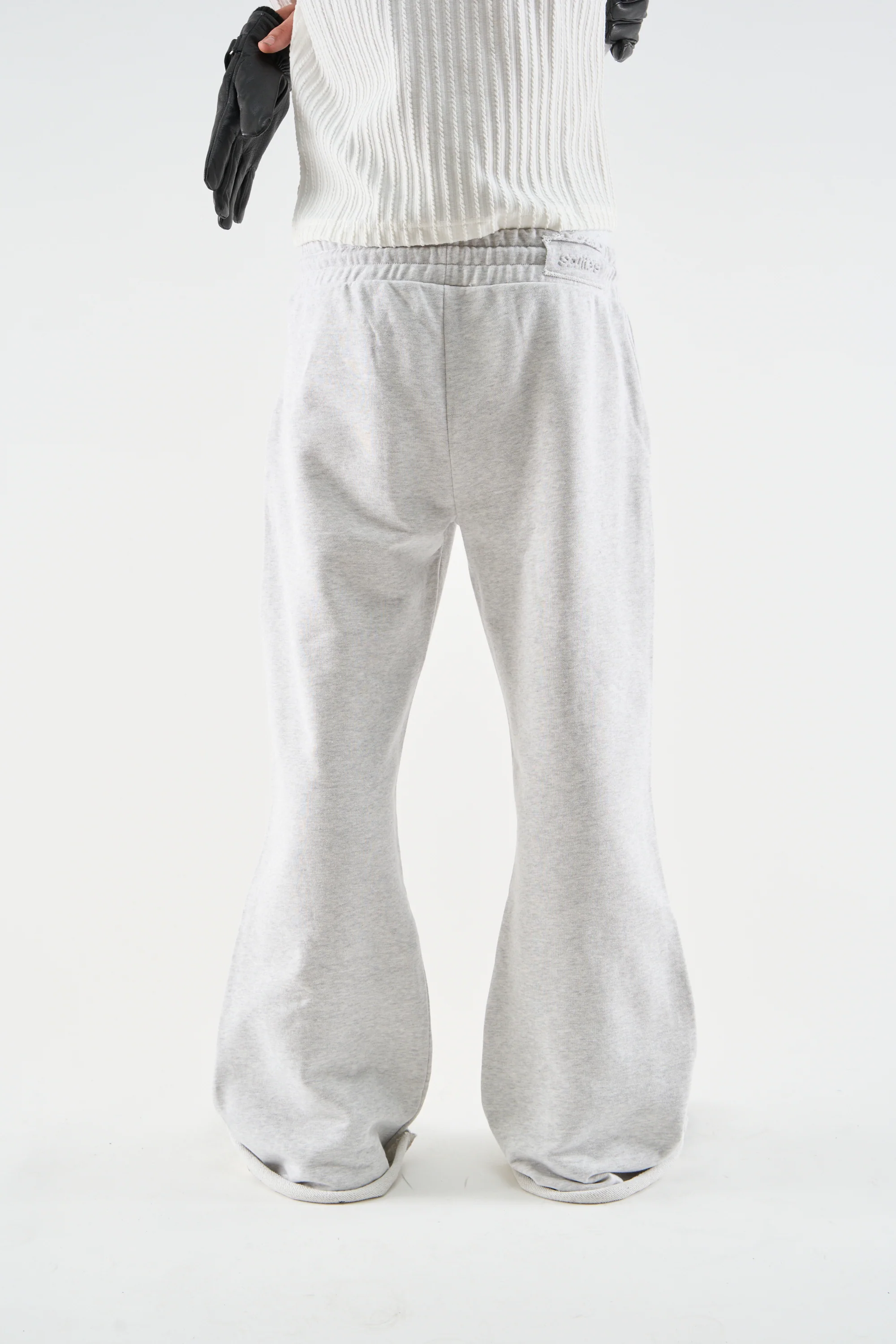 Flared Light Grey Sweatpants - Image 4