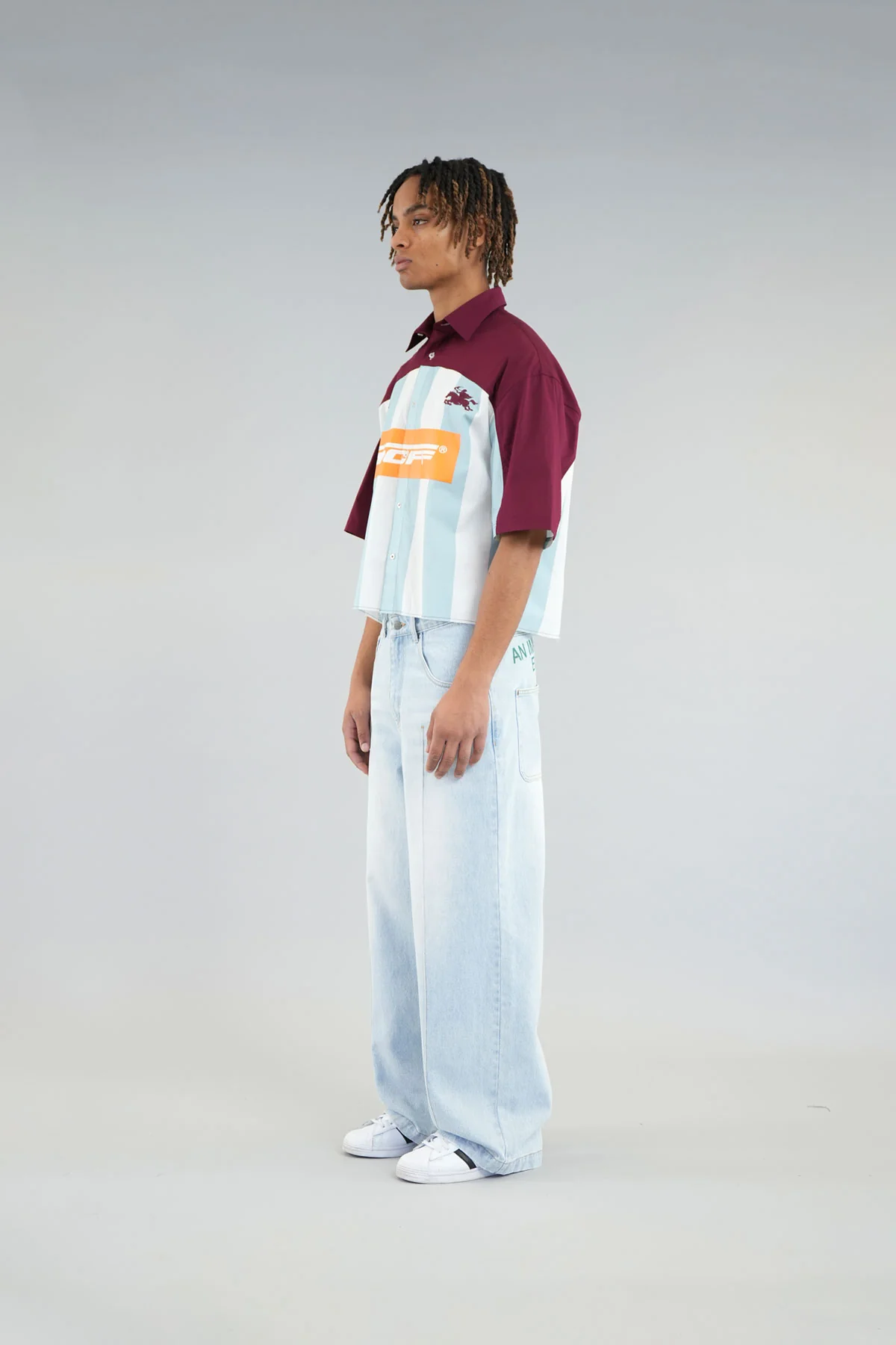 Forza Burgundy & Blue Shirt - Image 4