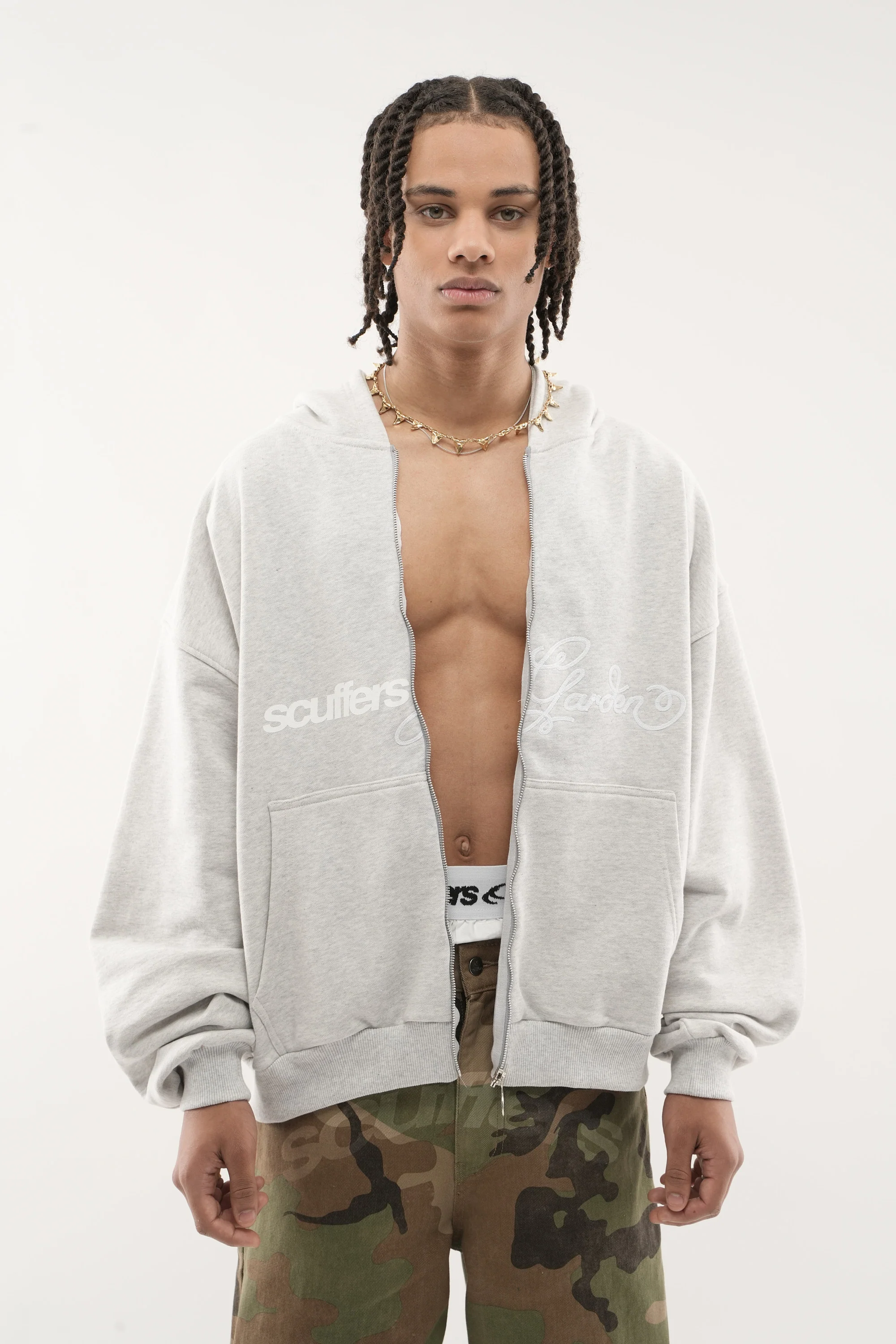Garden Grey Melange Zipper - Image 4