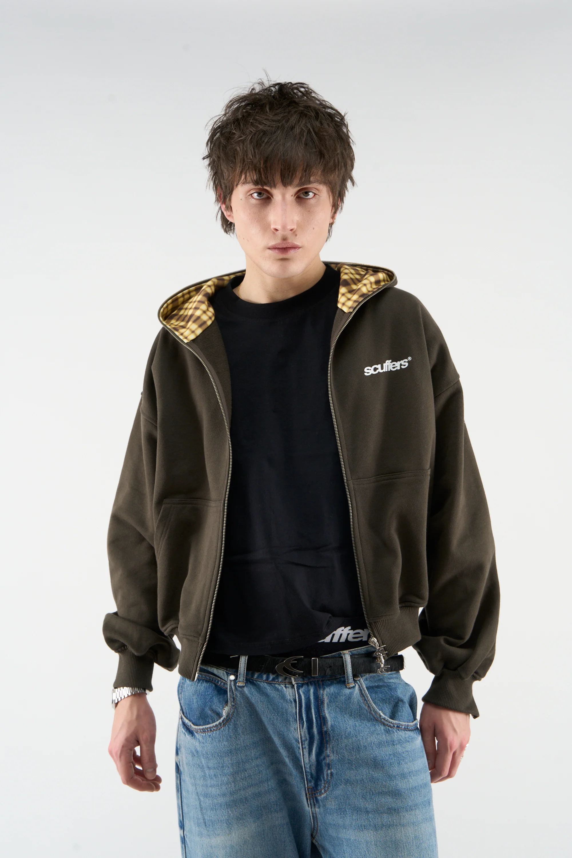 Gothic Dark Green Zipper