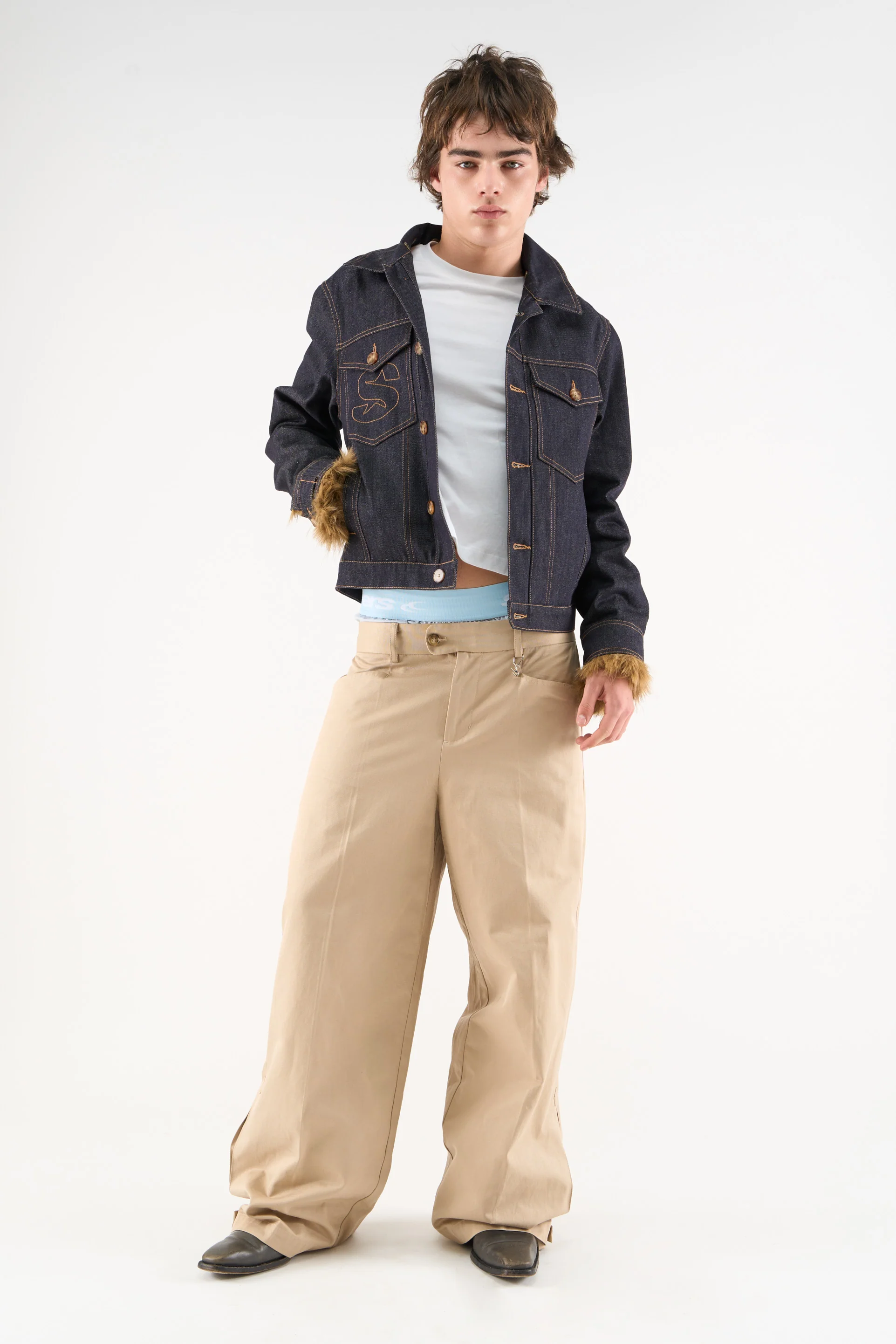 Harper Dark Blue Denim Jacket - Image 2