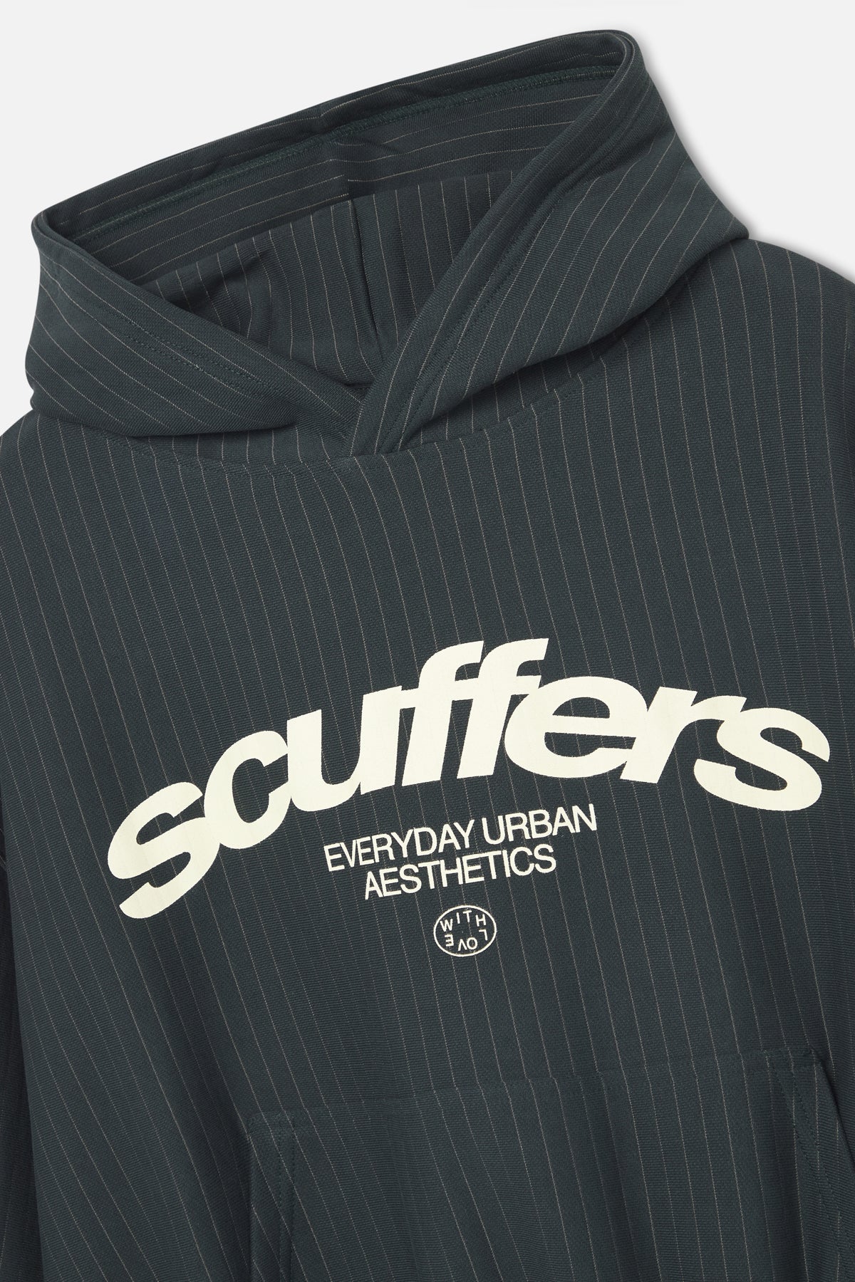 Iconic Dark Green Pinstripe Hoodie - Image 8