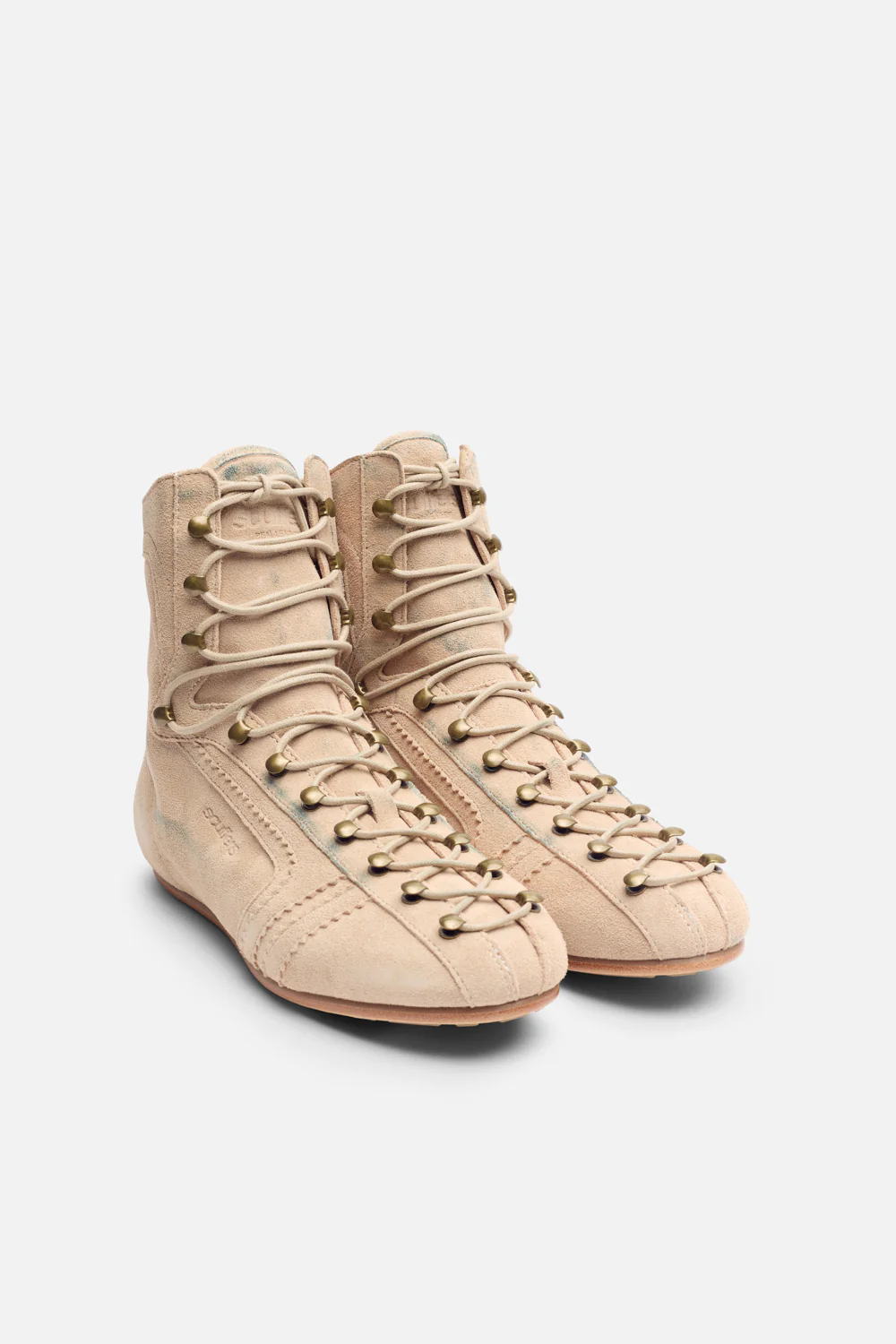 Iconic Ecru Suede Boots - Image 2