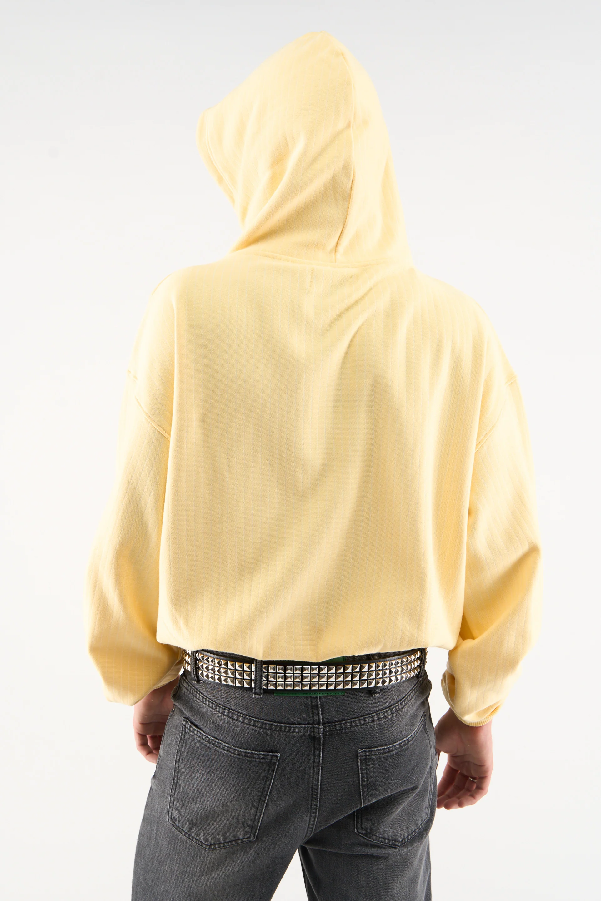 Iconic Yellow Pinstripe Hoodie - Image 4
