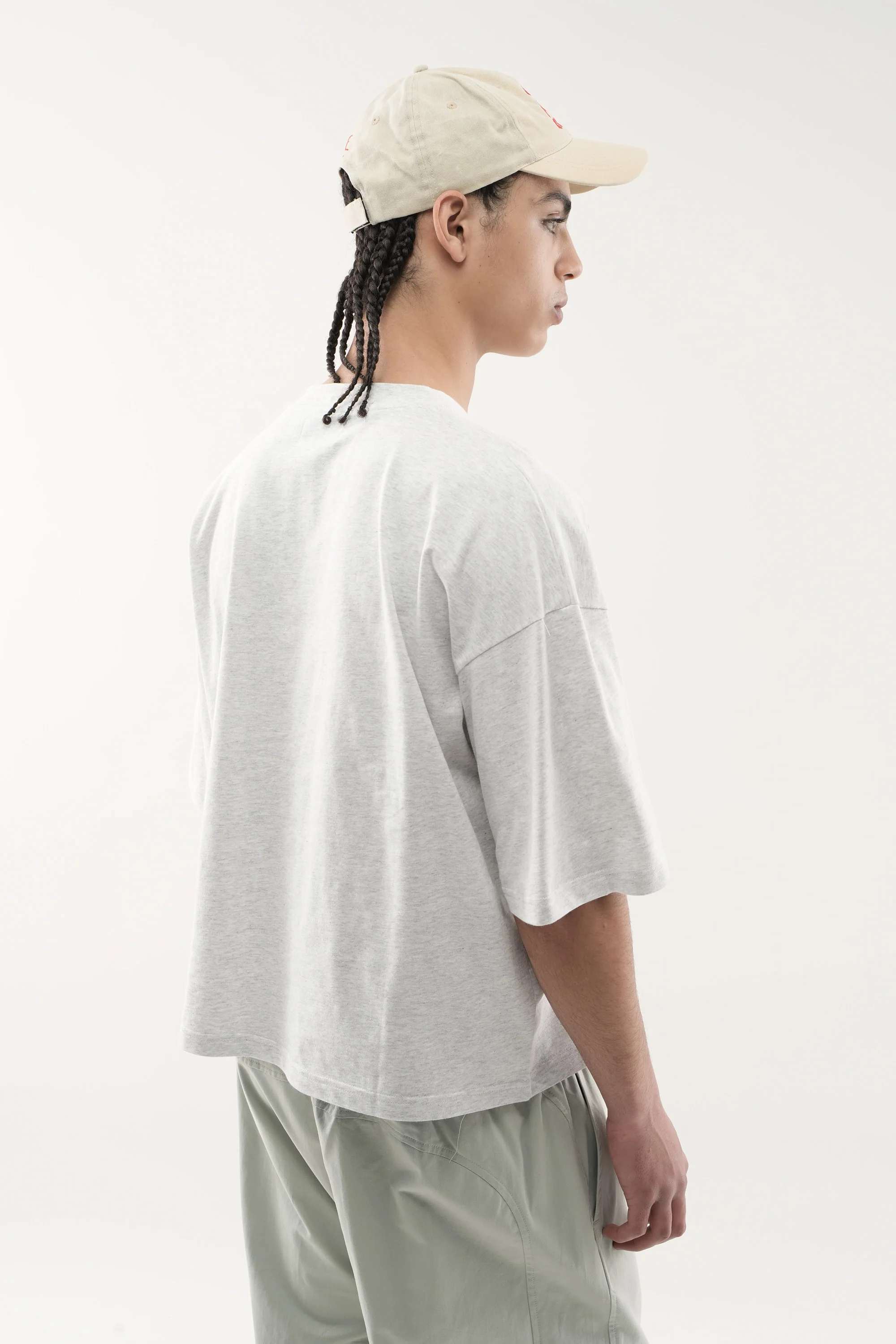 Jersey Grey Melange T-Shirt - Image 7