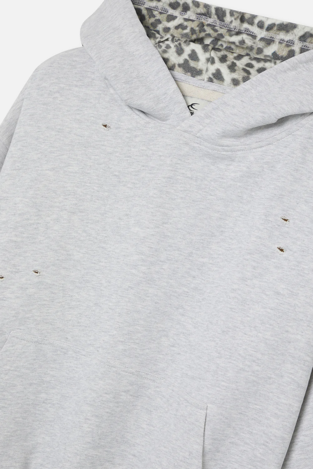 Leo Grey Melange Hoodie - Image 6