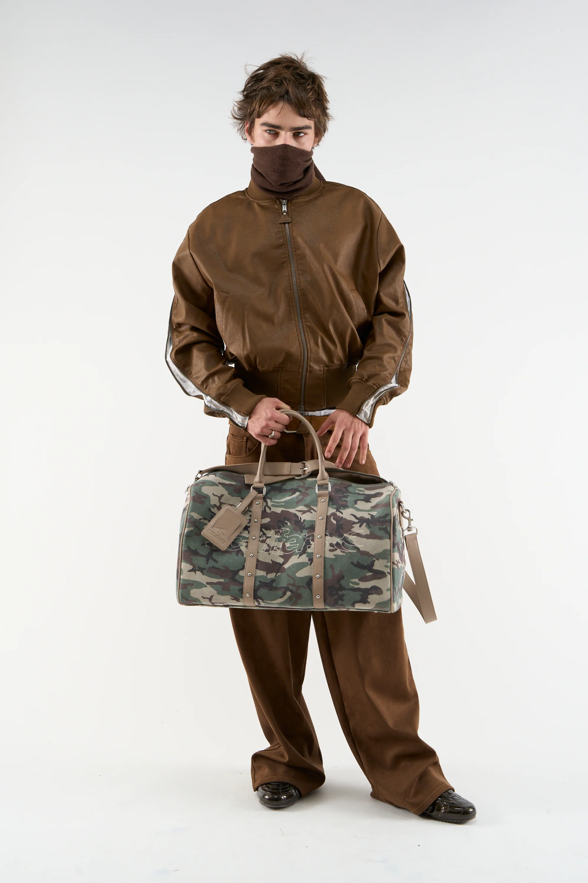 Lisbon Brown Bomber Jacket - Image 6