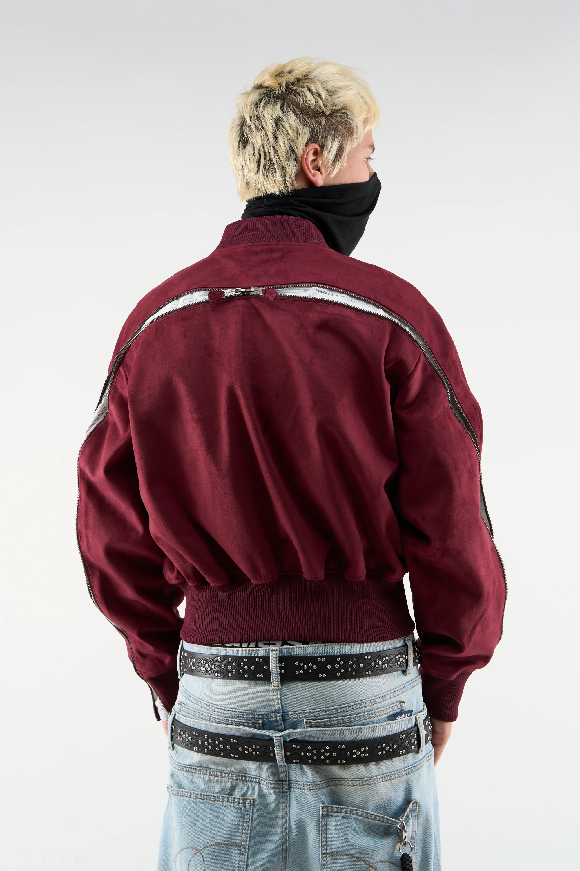 Lisbon Burgundy Bomber Jacket - Image 6