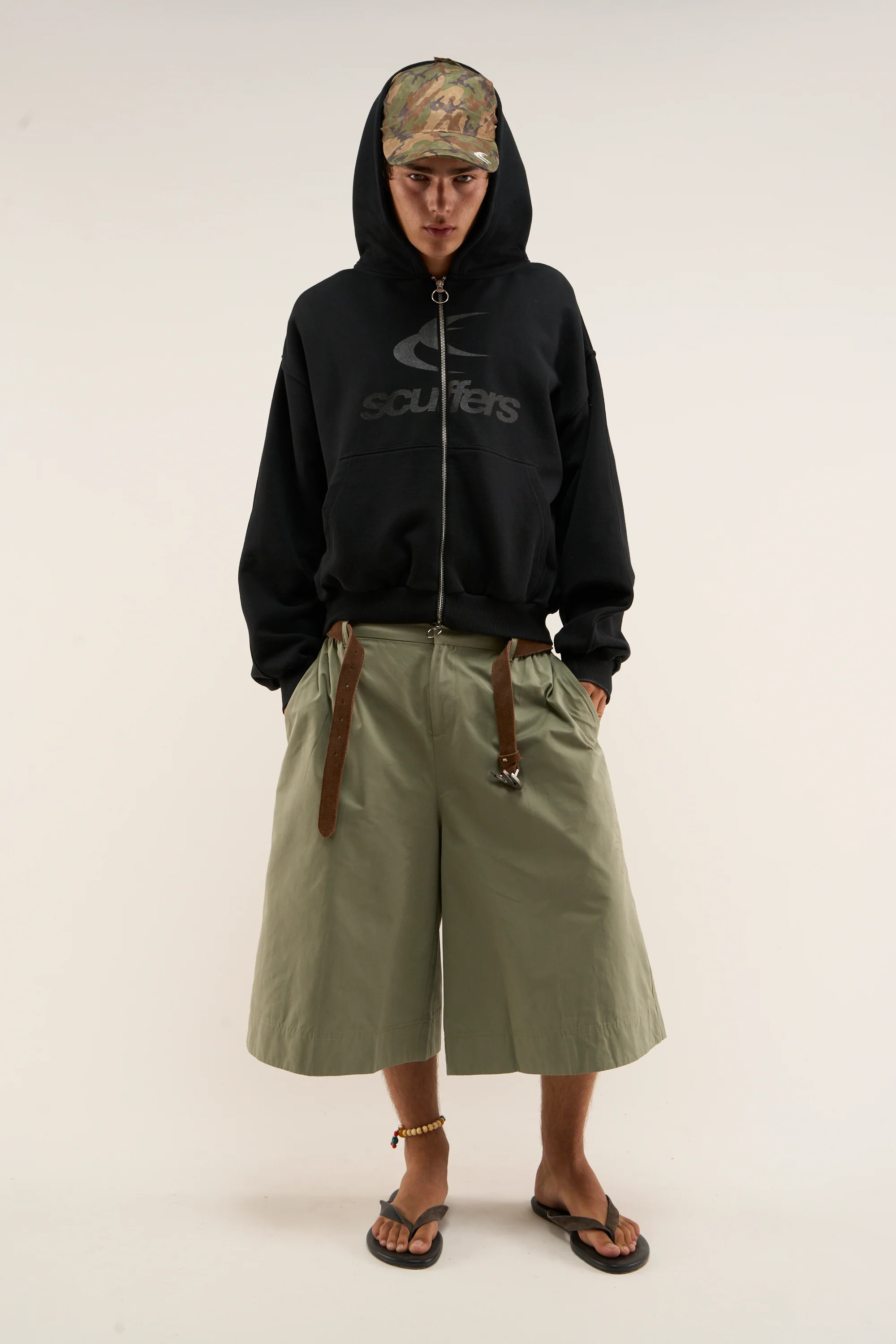 Logo Black Zipped Hoodie - Image 3