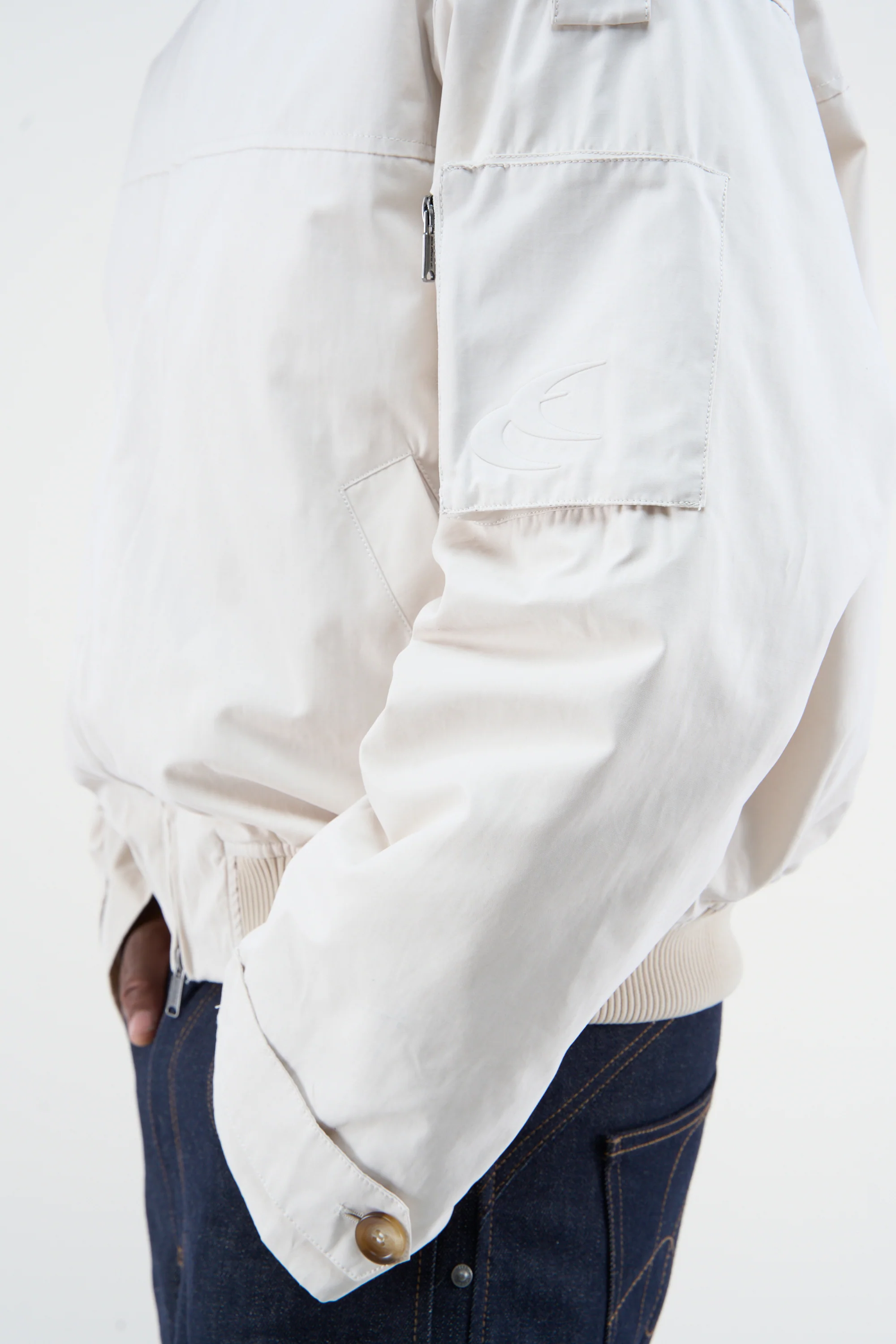 London Ecru Bomber Jacket - Image 6