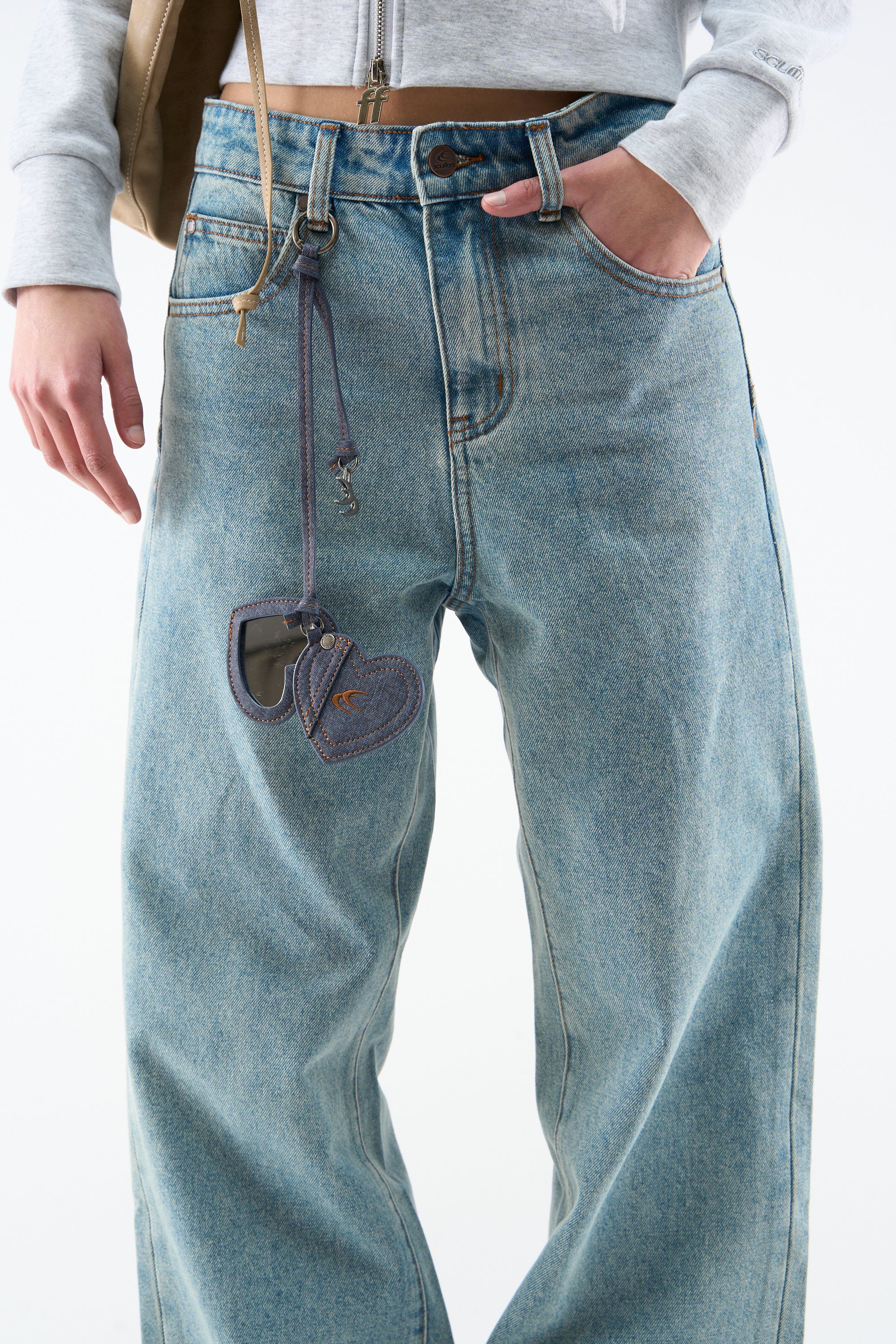 Love Denim Keychain Mirror - Image 4