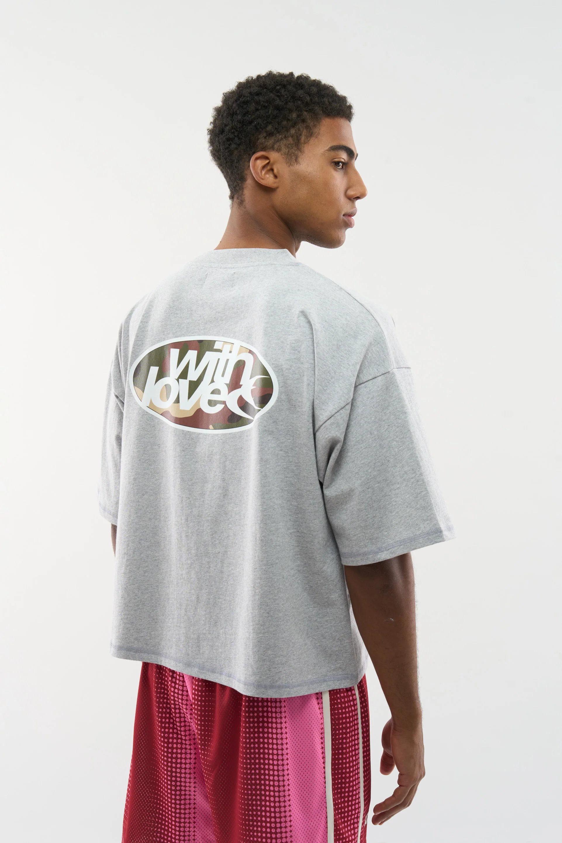 Loving Grey Melange T-Shirt - Image 4