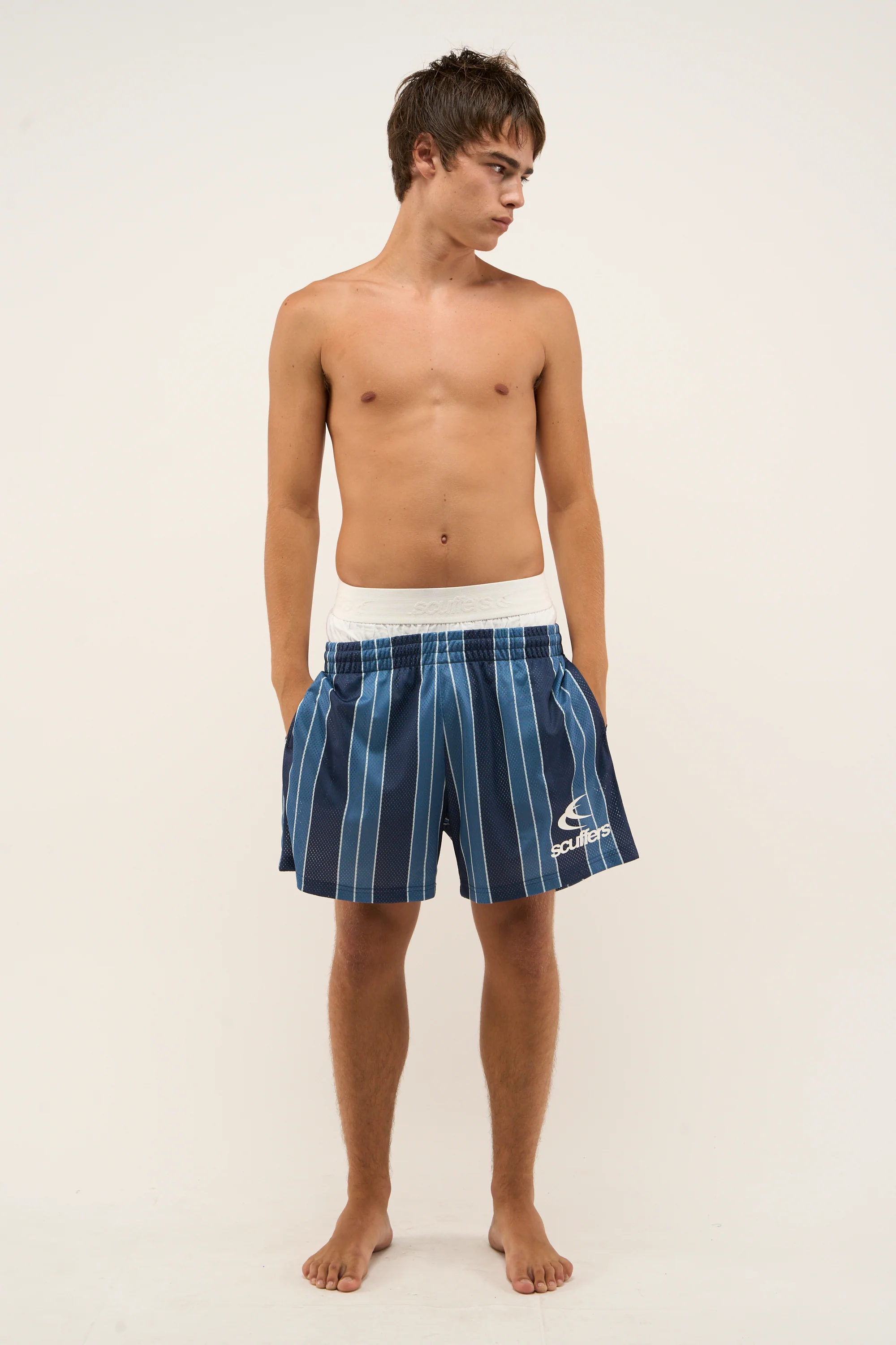Madrid Navy Football Shorts - Image 2