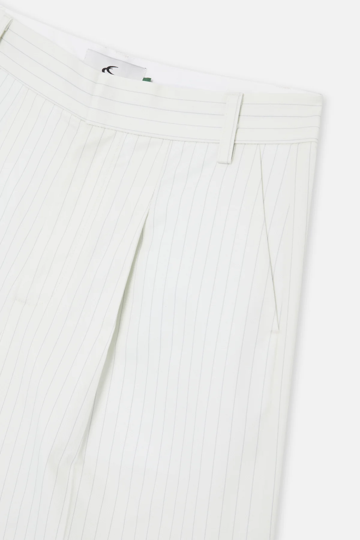 Maison Ecru Pinstripe Shorts - Image 5
