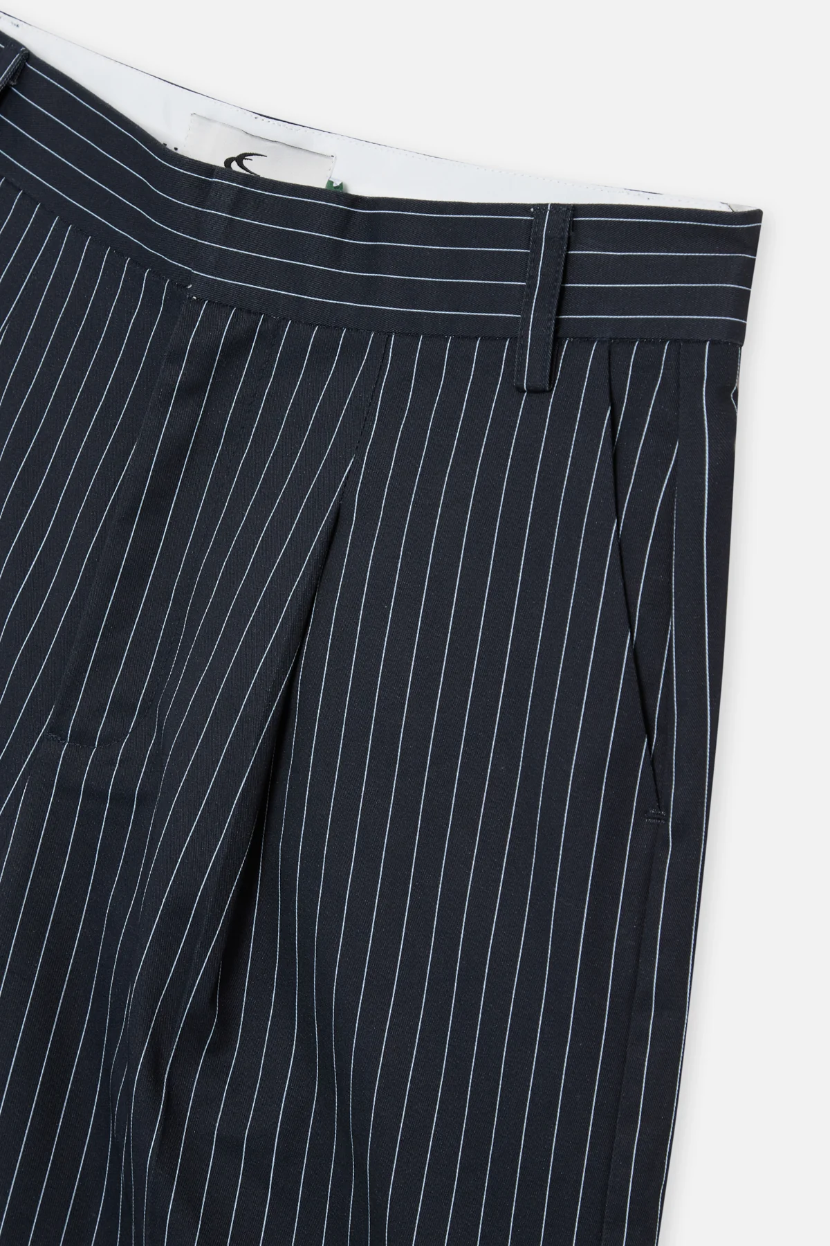 Maison Navy Pinstripe Shorts - Image 5